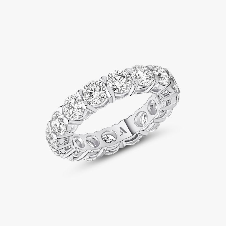 Bague éternité à diamant rond taille brillant