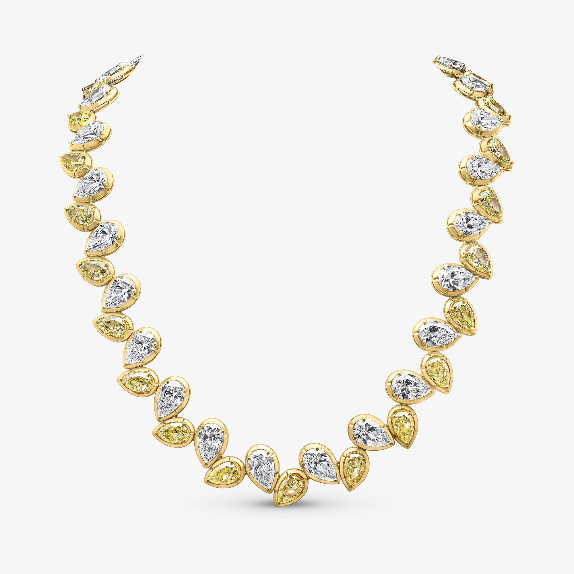 Madison Yellow & White Diamond Necklace