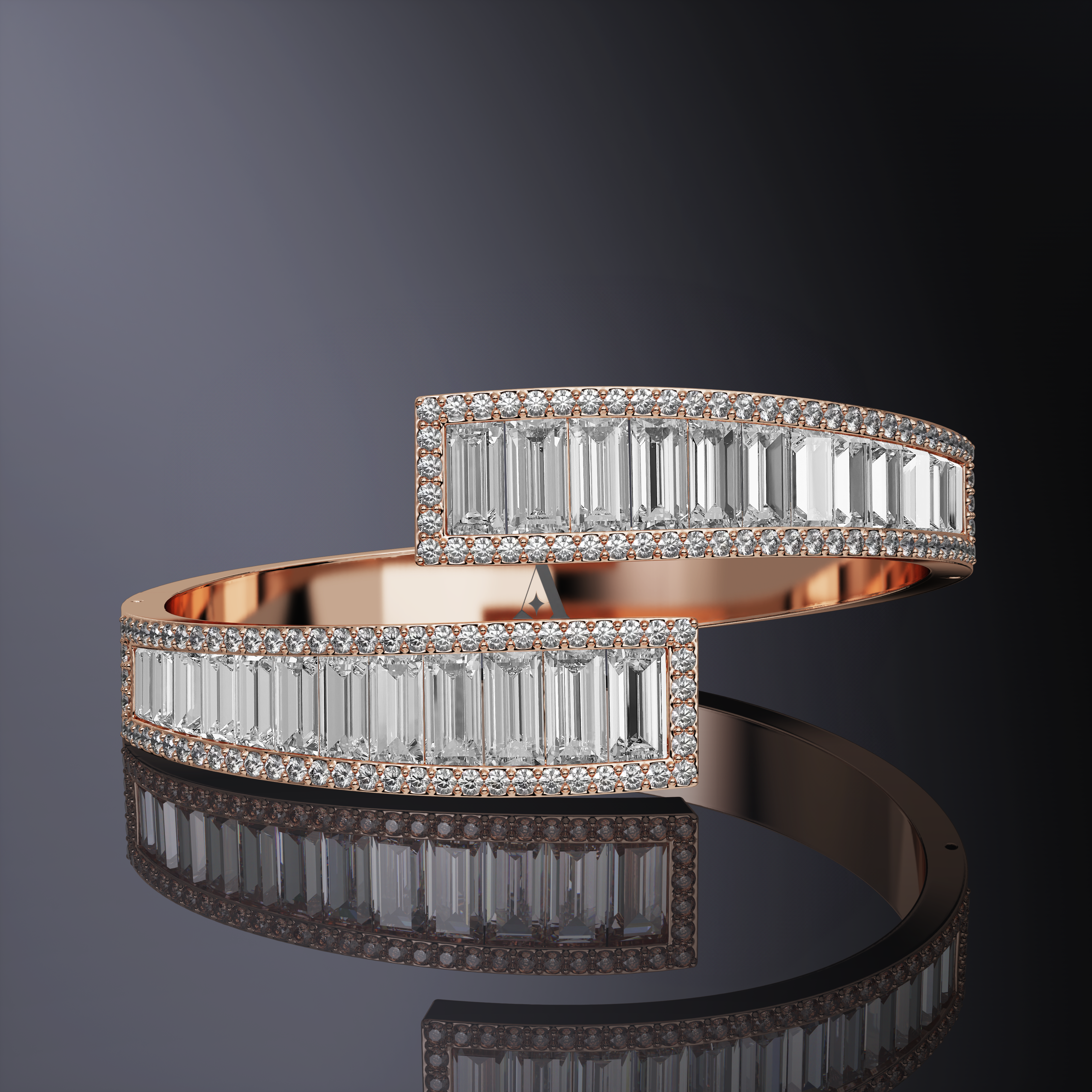 Baguette Cut Bangle