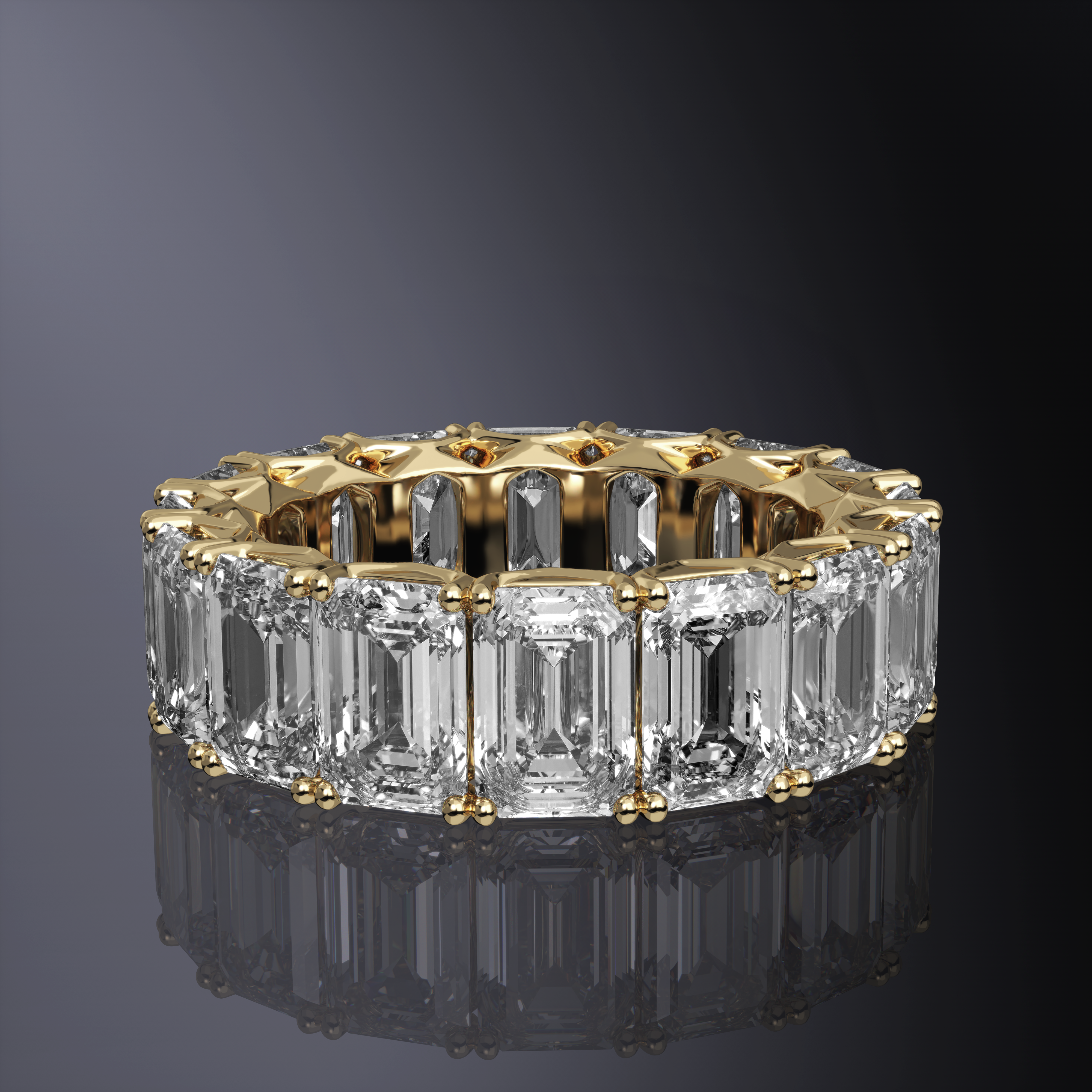 Emerald Cut Eternity Ring