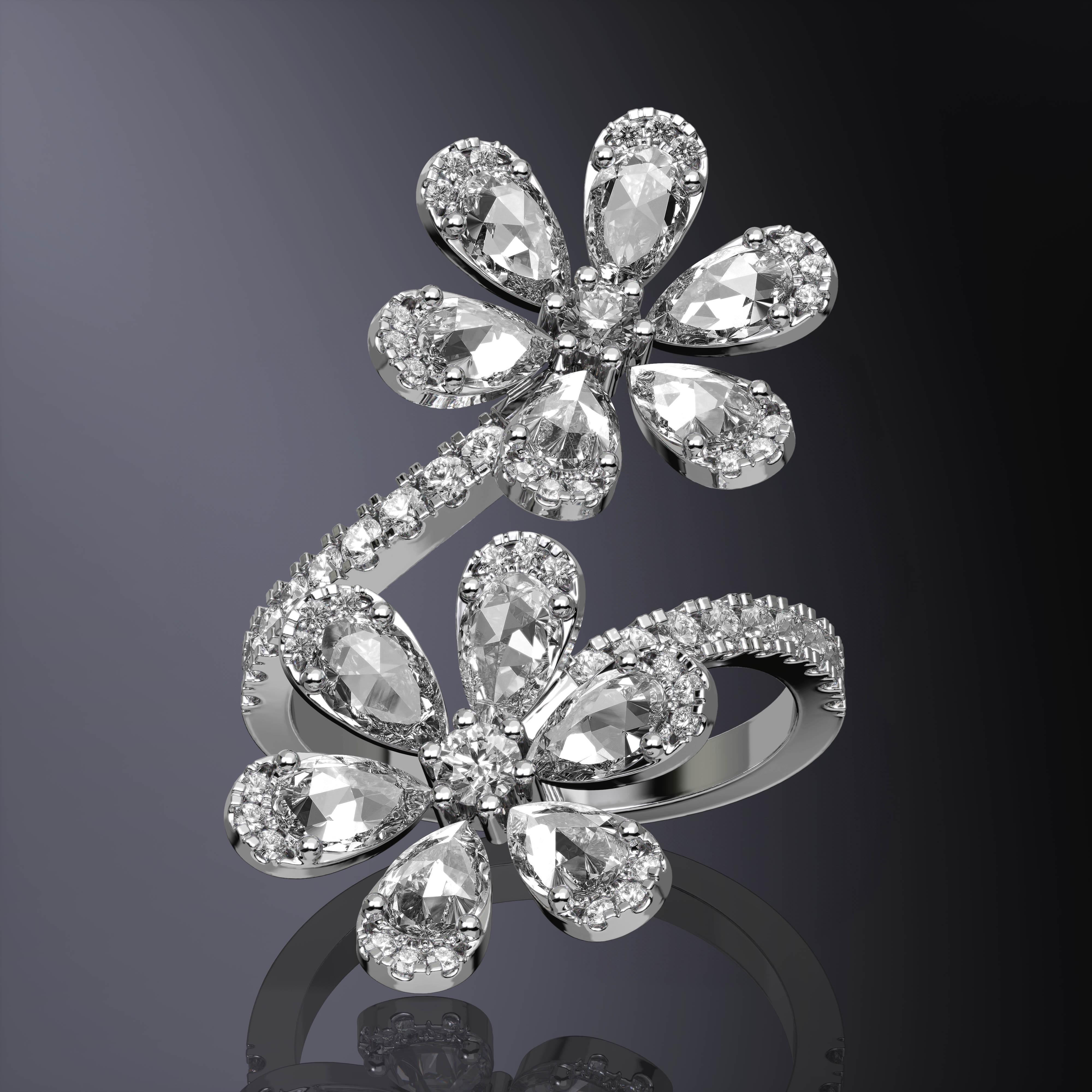 Double Daisy Ring