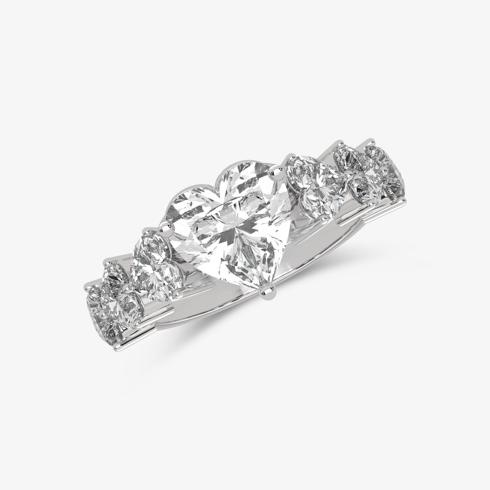 Bague cœur gradué