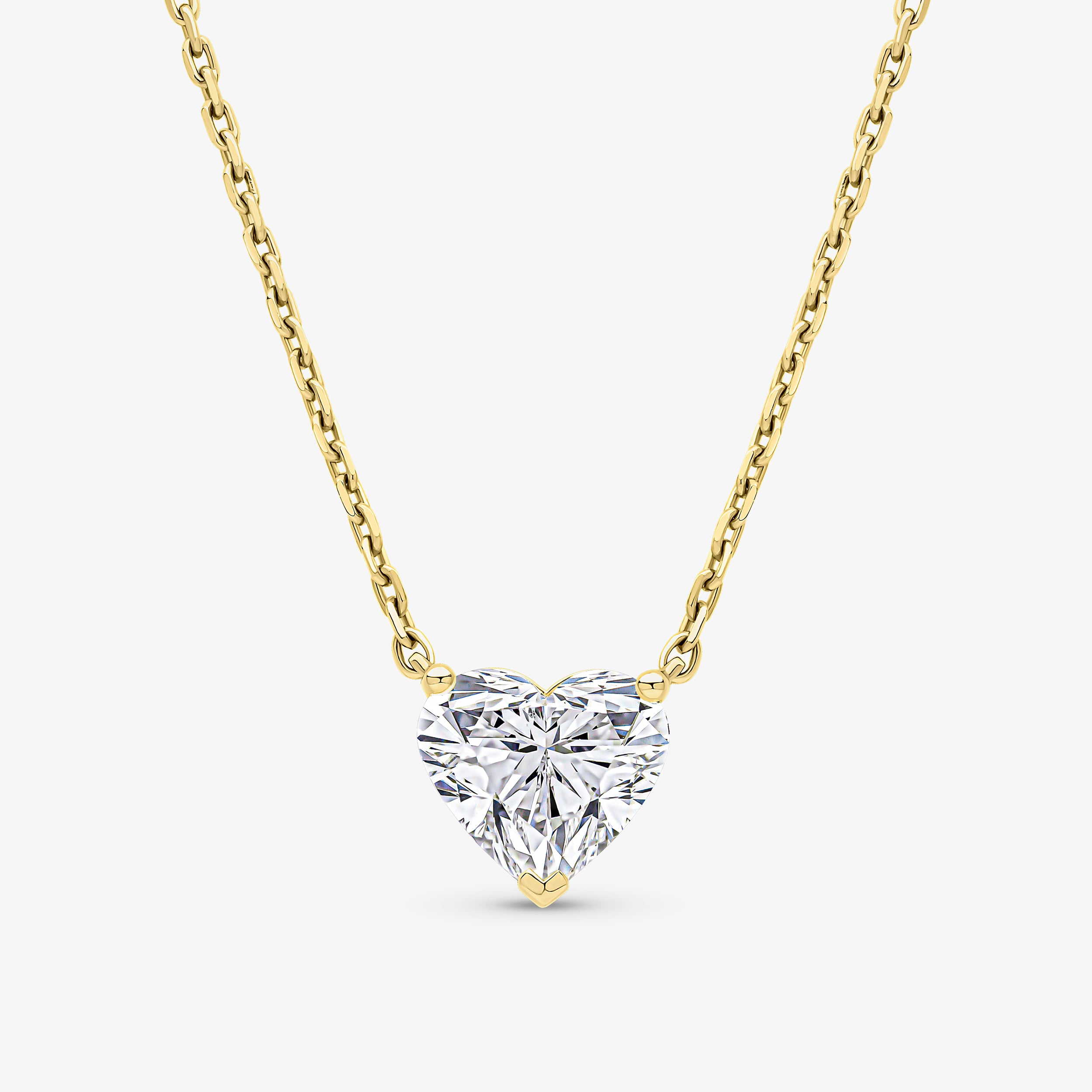 Heart Shape Prong Set Pendant