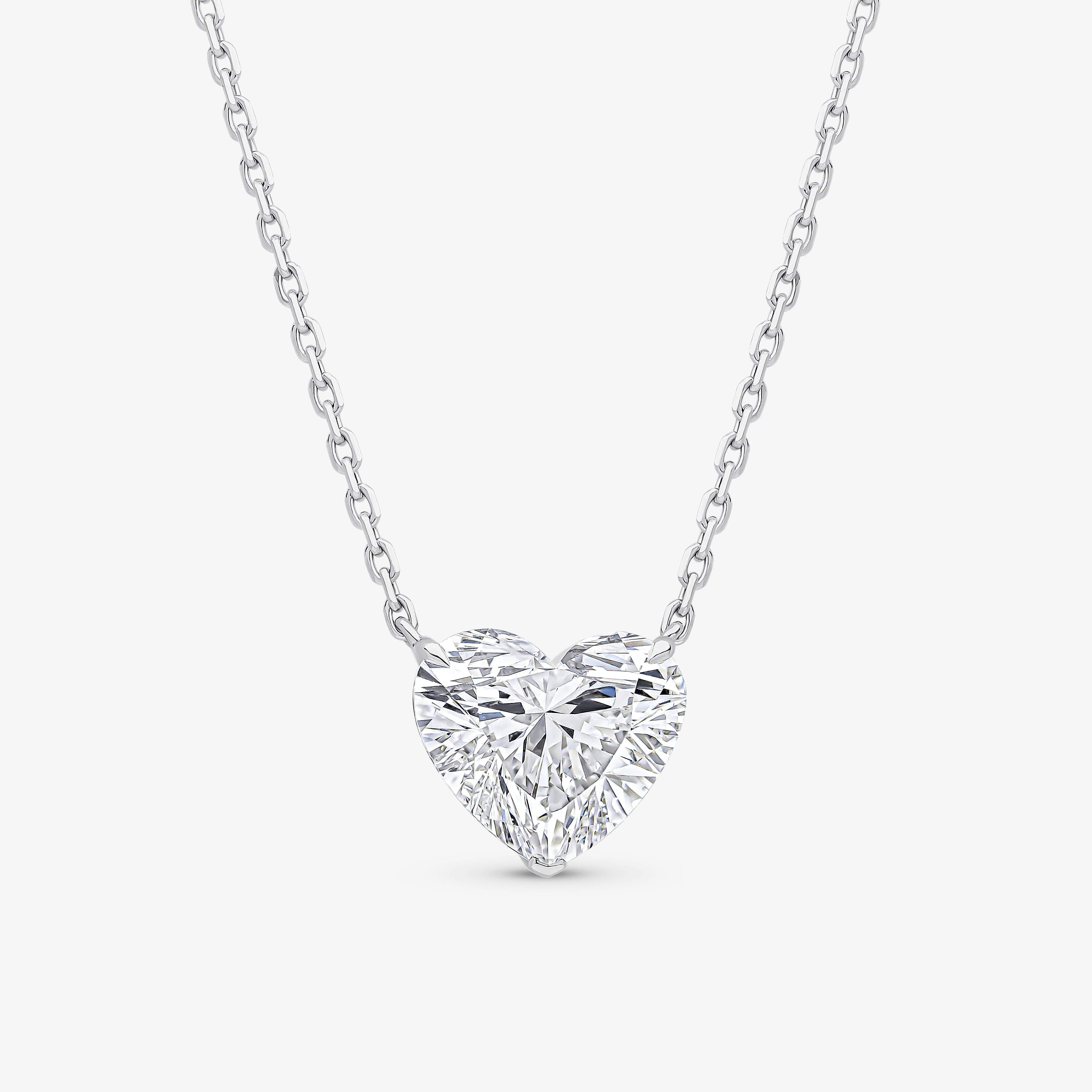 Heart Shape Prong Set Pendant