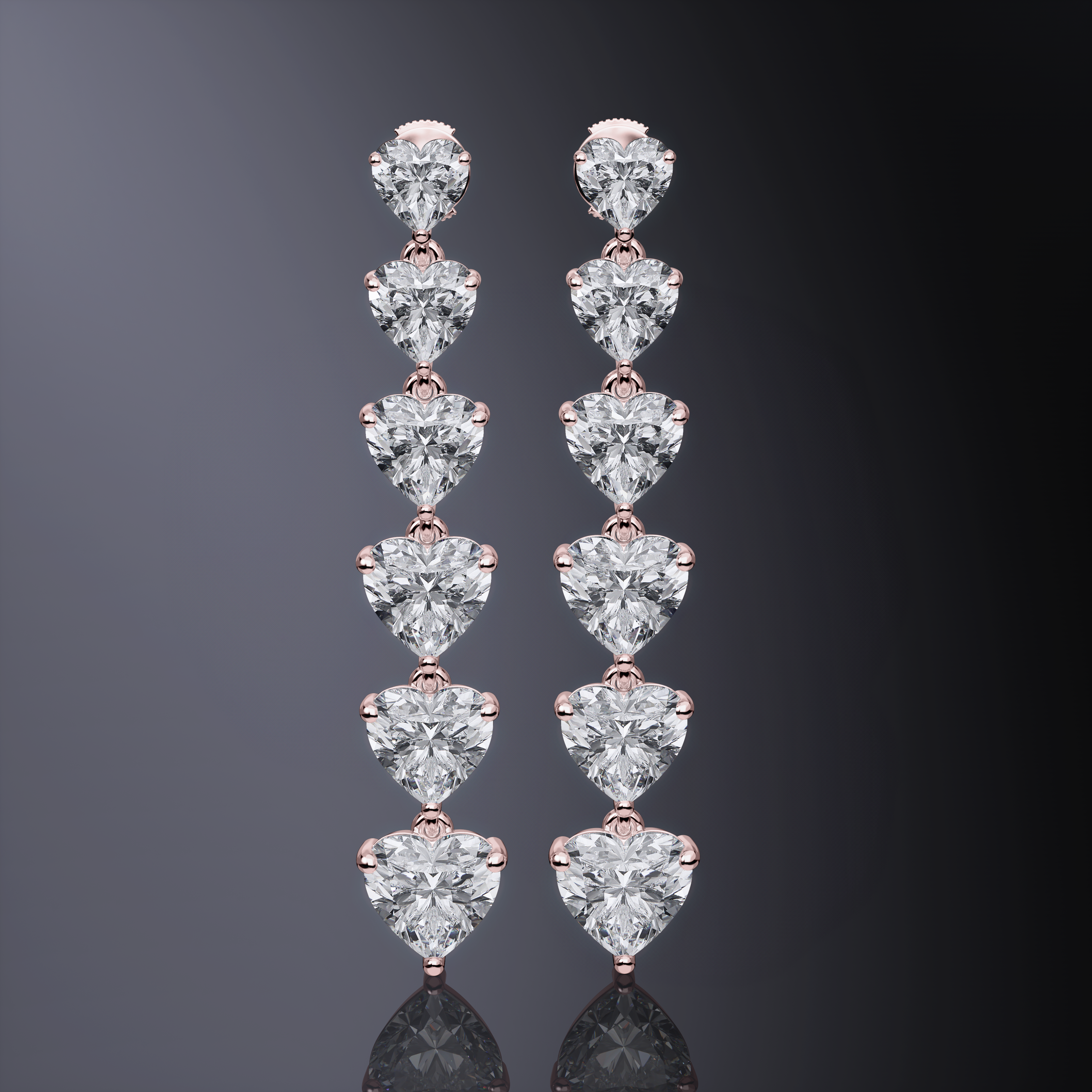 Heart Tennis Earrings