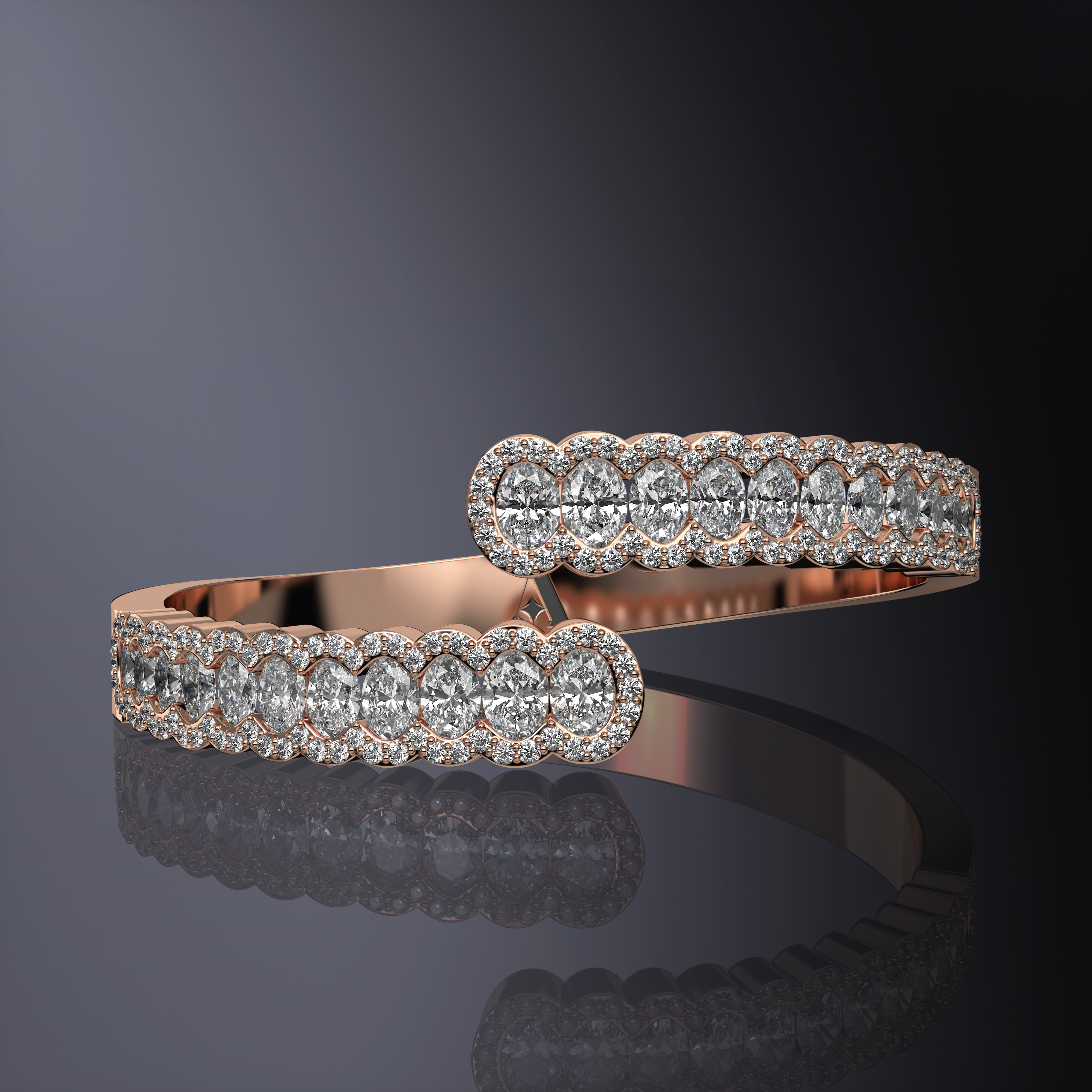 Oval Cut Bangle
