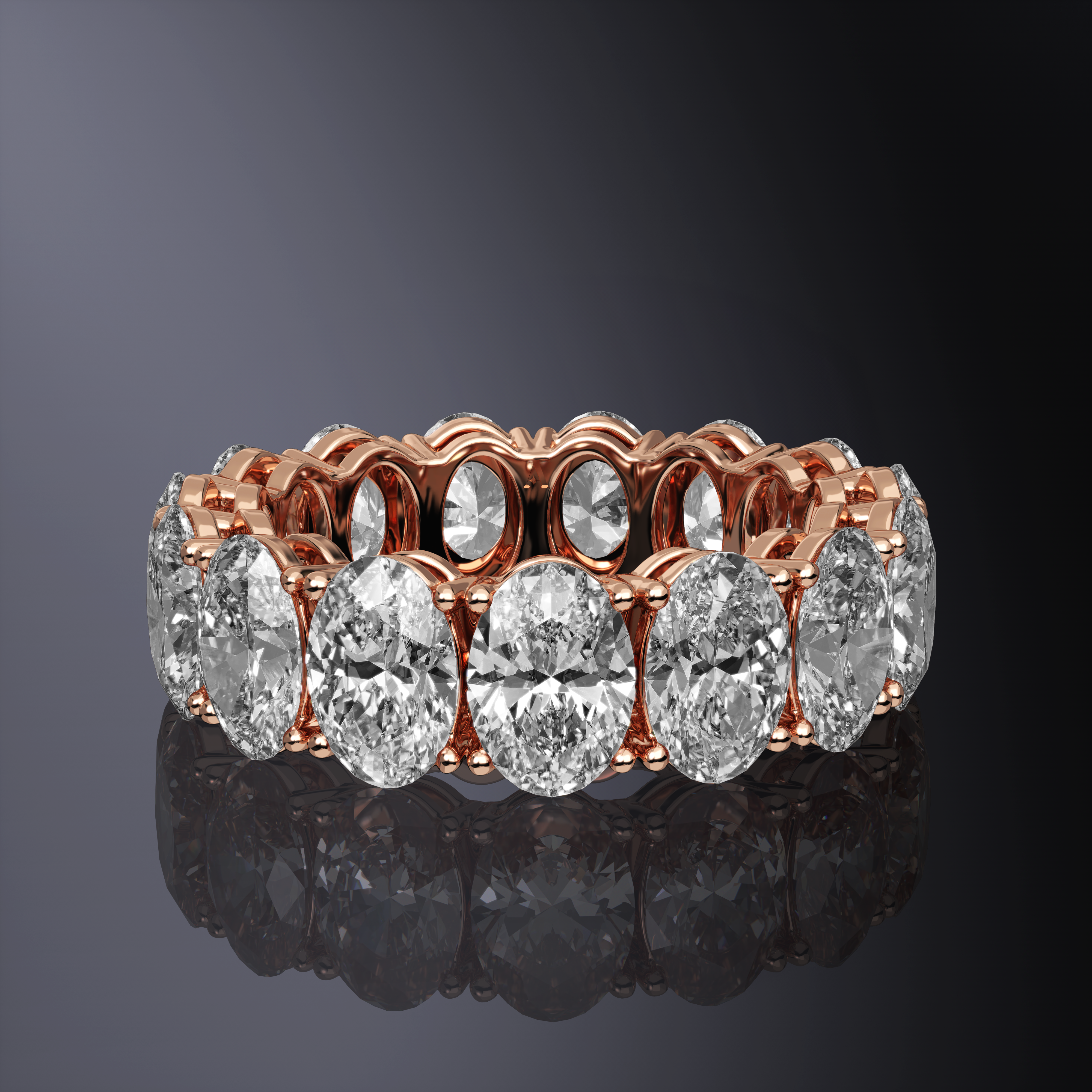 Oval Cut Eternity Ring
