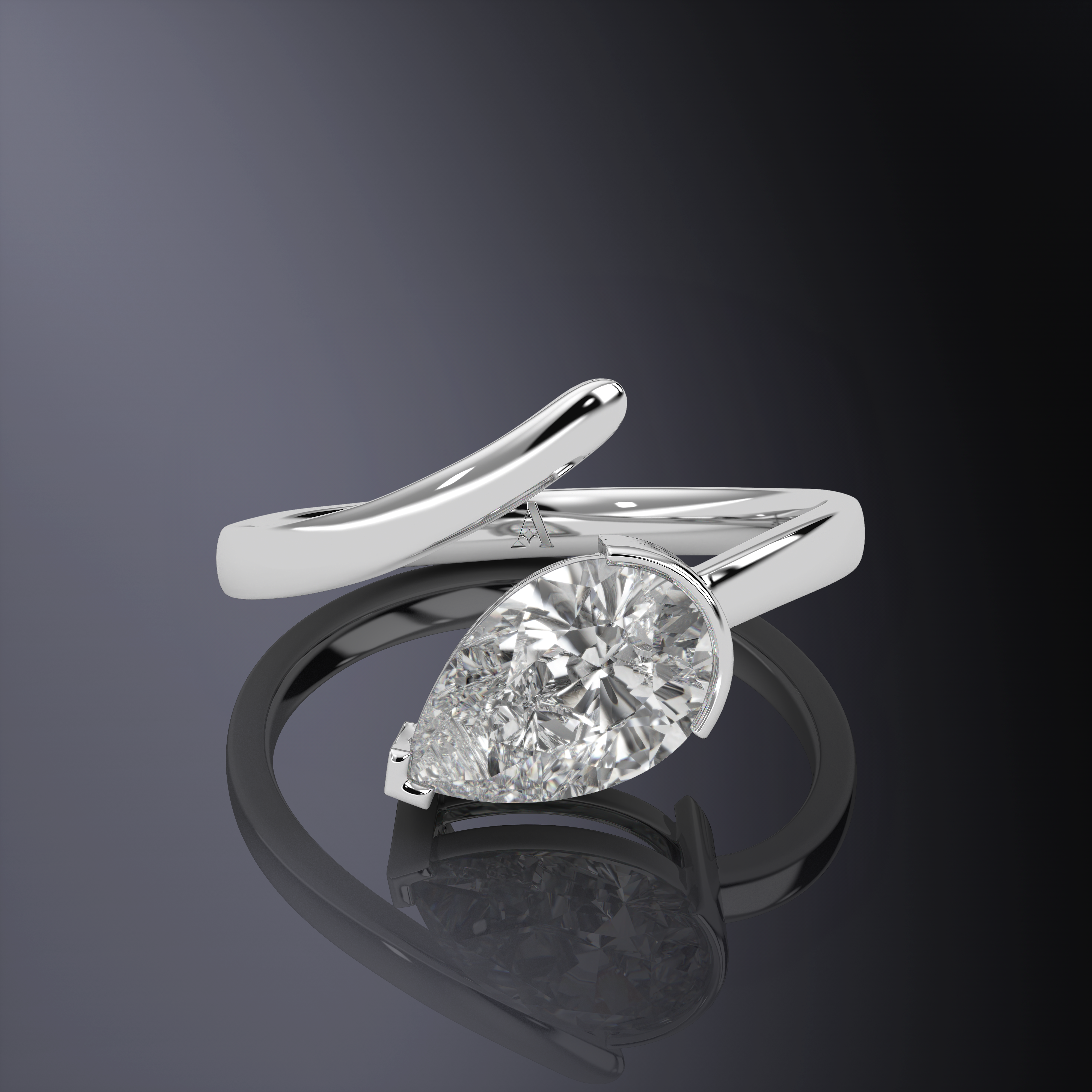 Pear Cut Diamond Ring