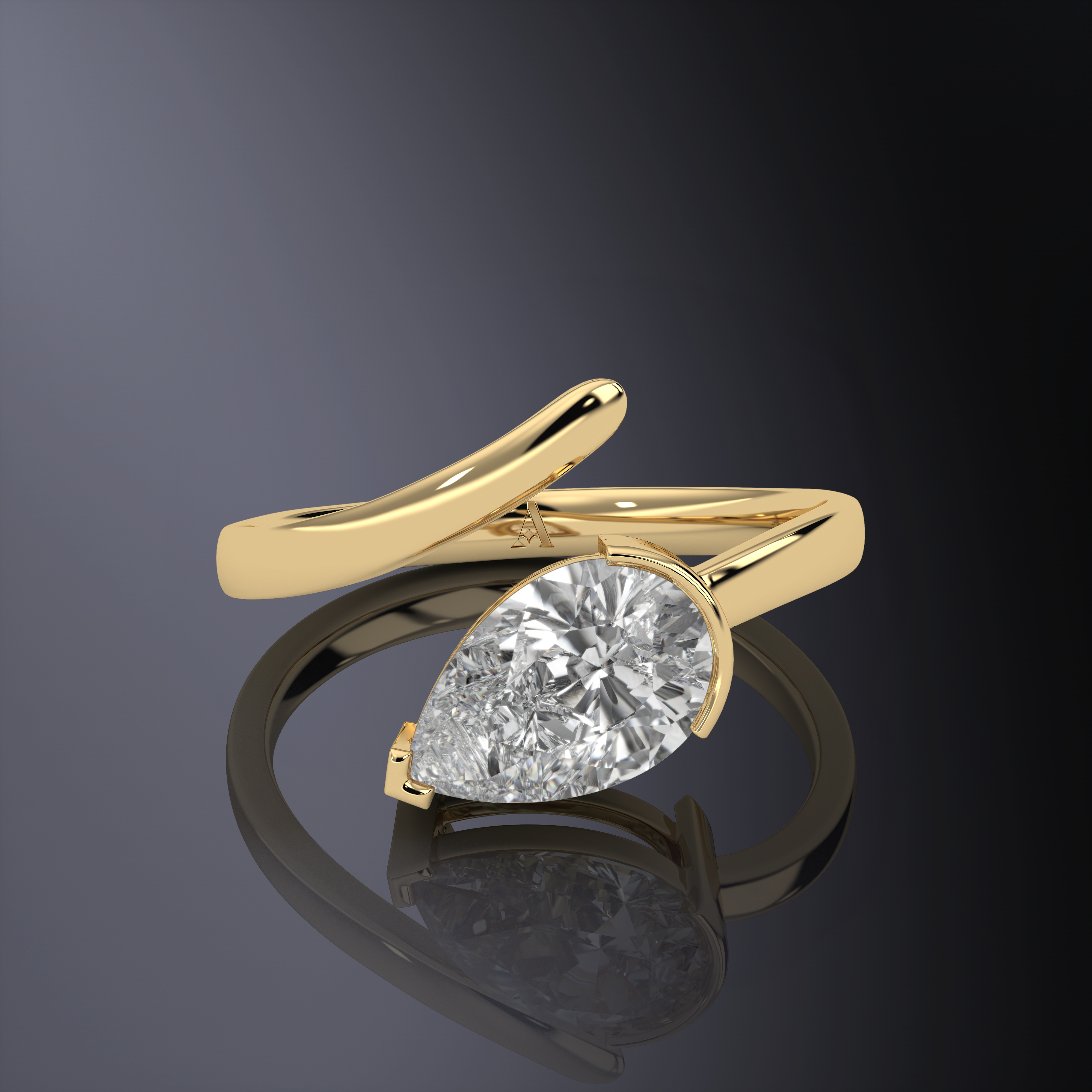 Pear Cut Diamond Ring