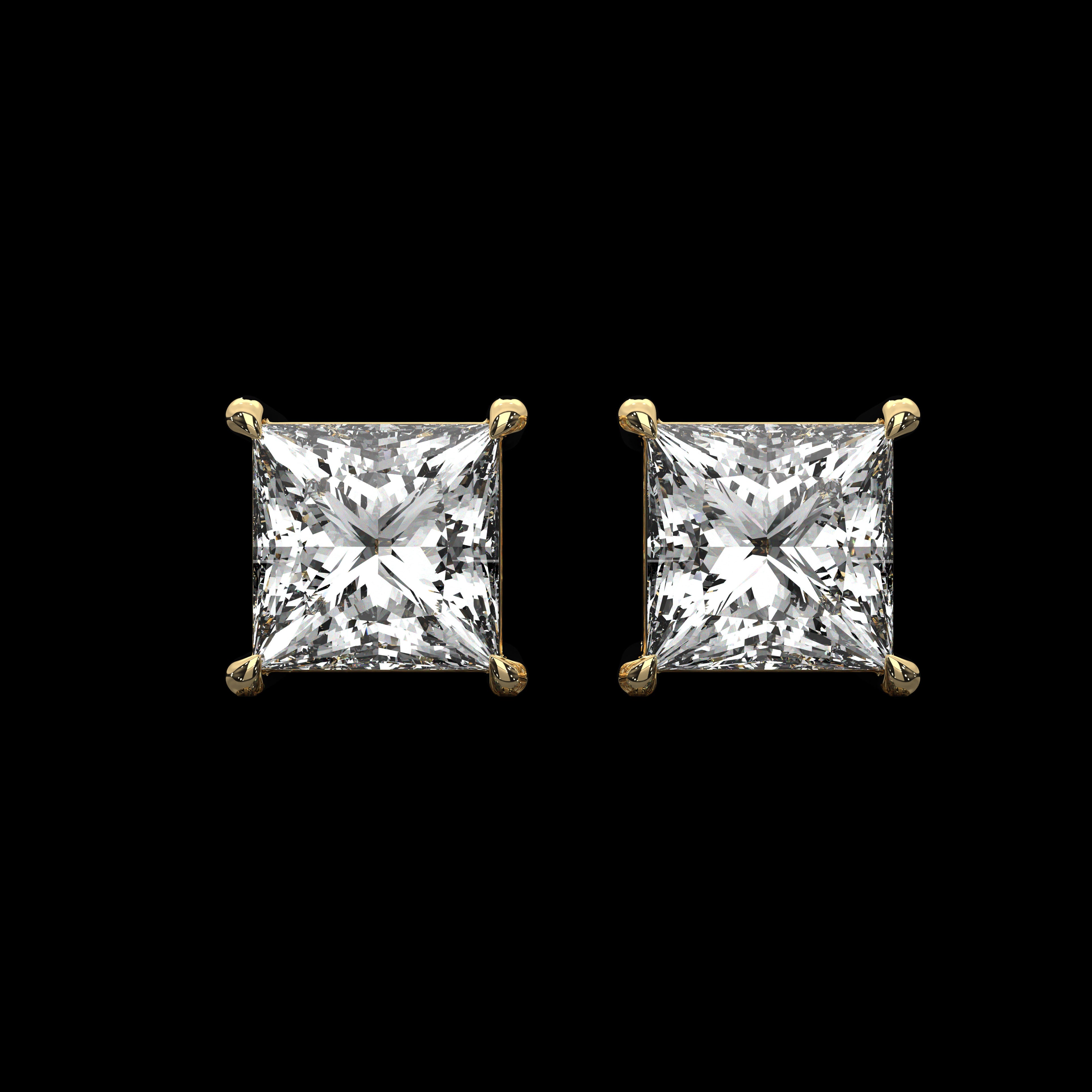 Princess Cut Studs