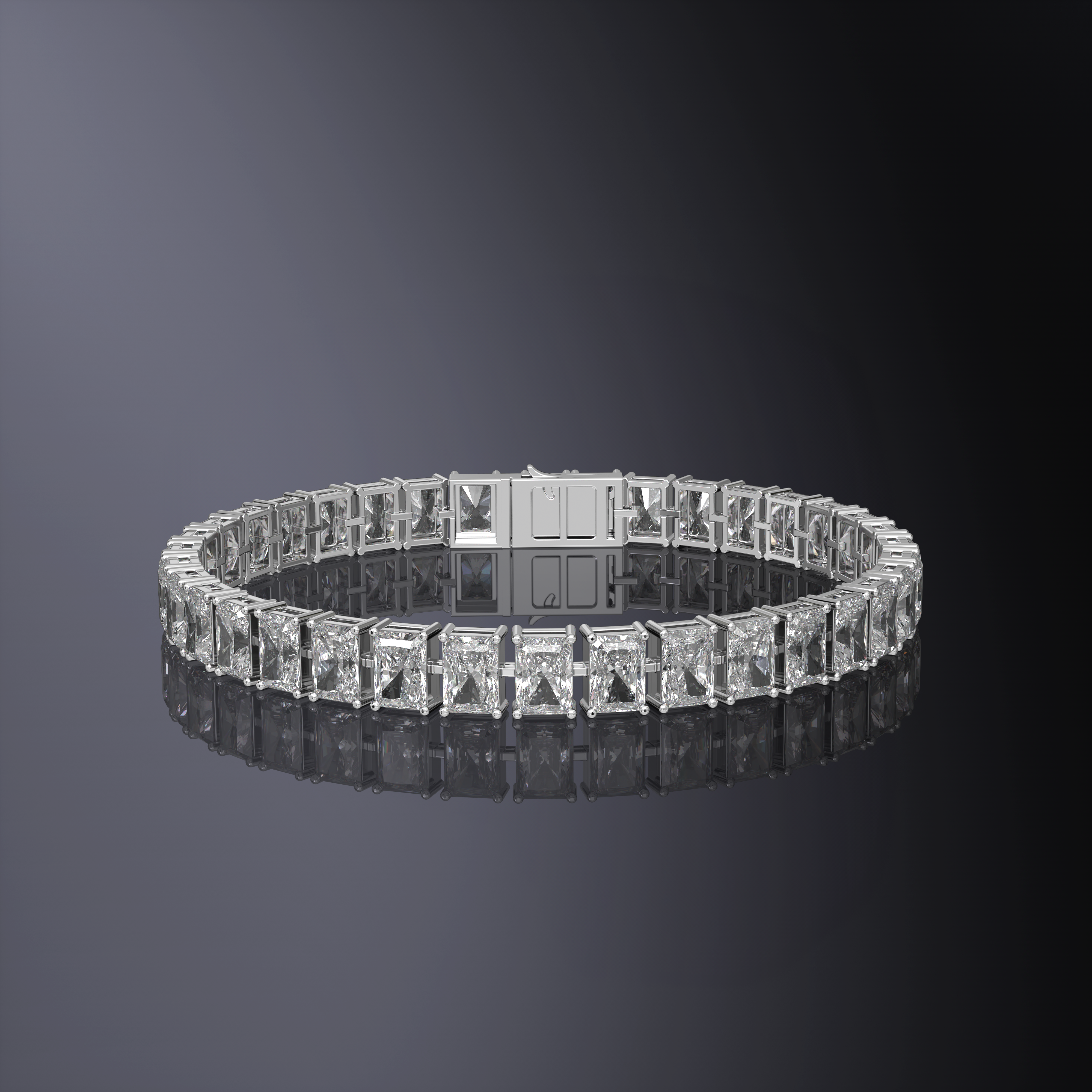 Radiant Cut Tennis Bracelet (North/South Setting)