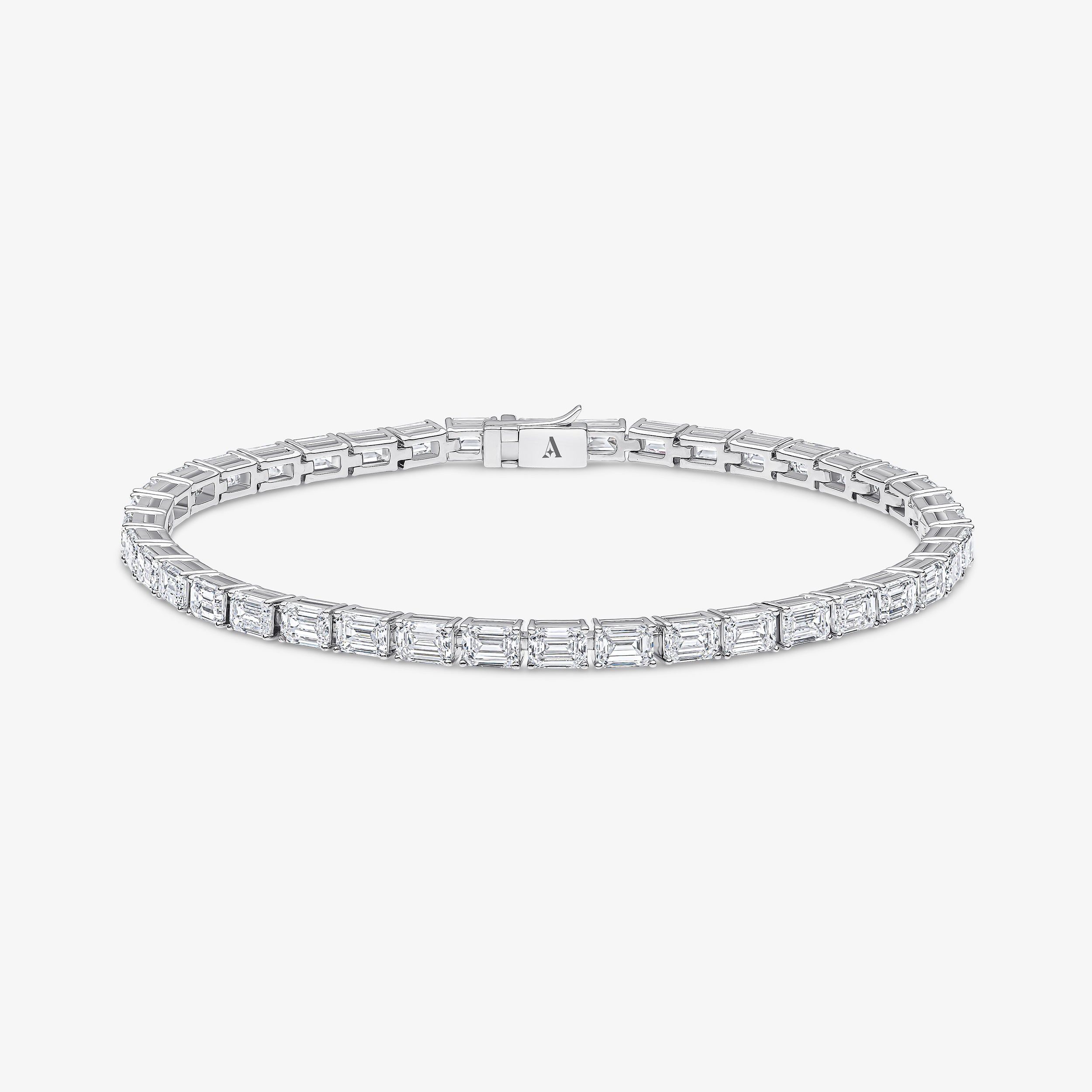 Emerald Cut Tennis Bracelet (East/West Setting)