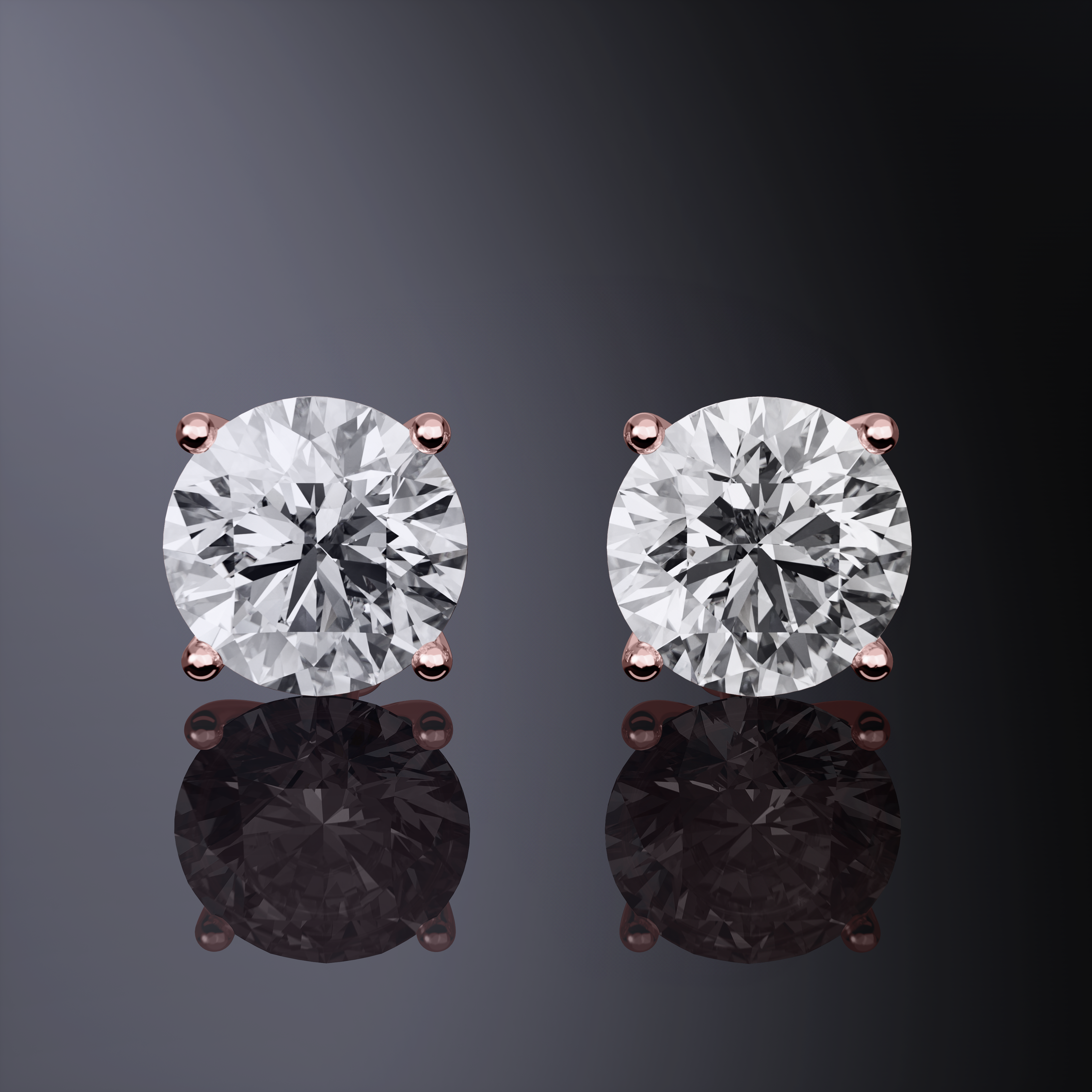 Round Brilliant Cut Studs