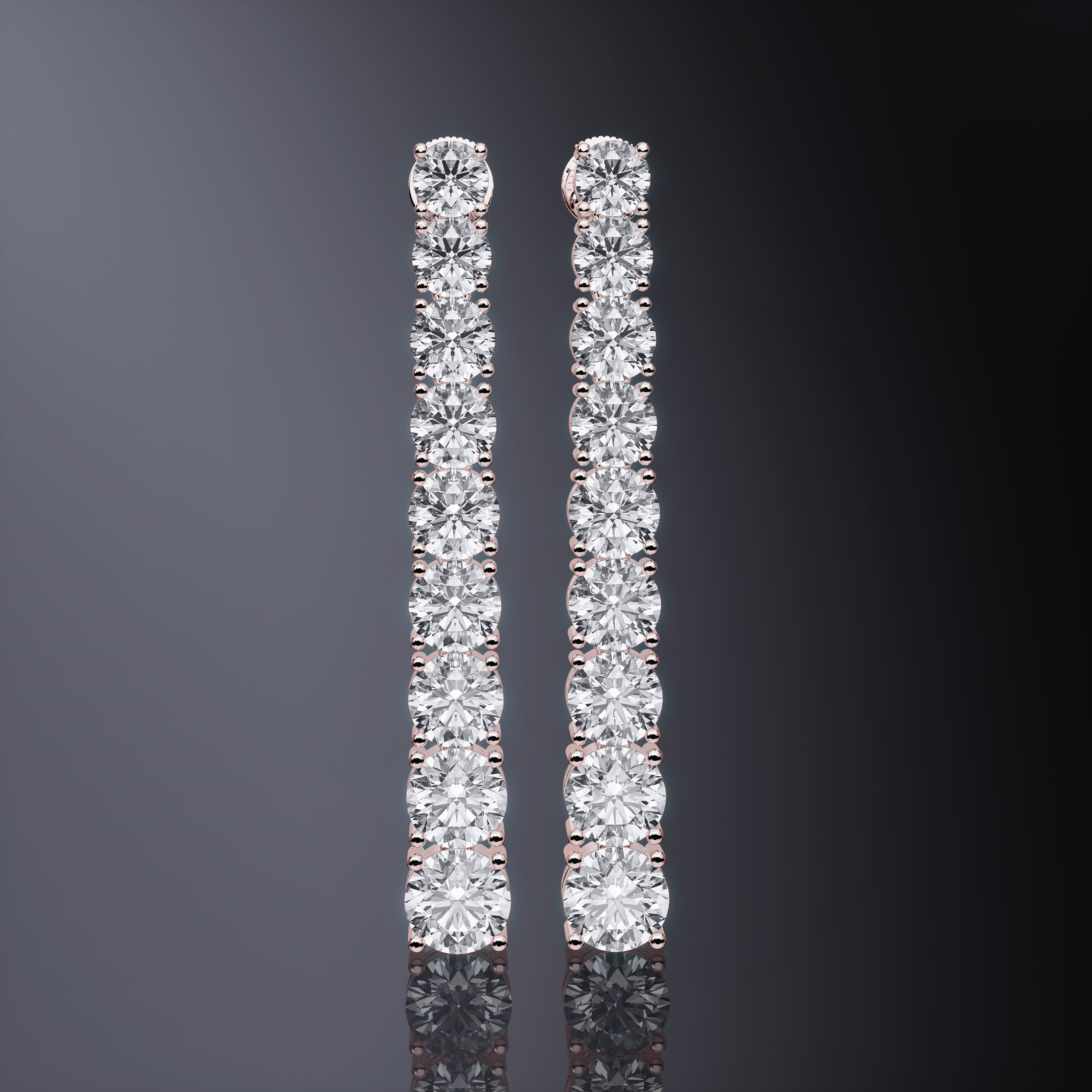 Graduated Tennis Earrings
