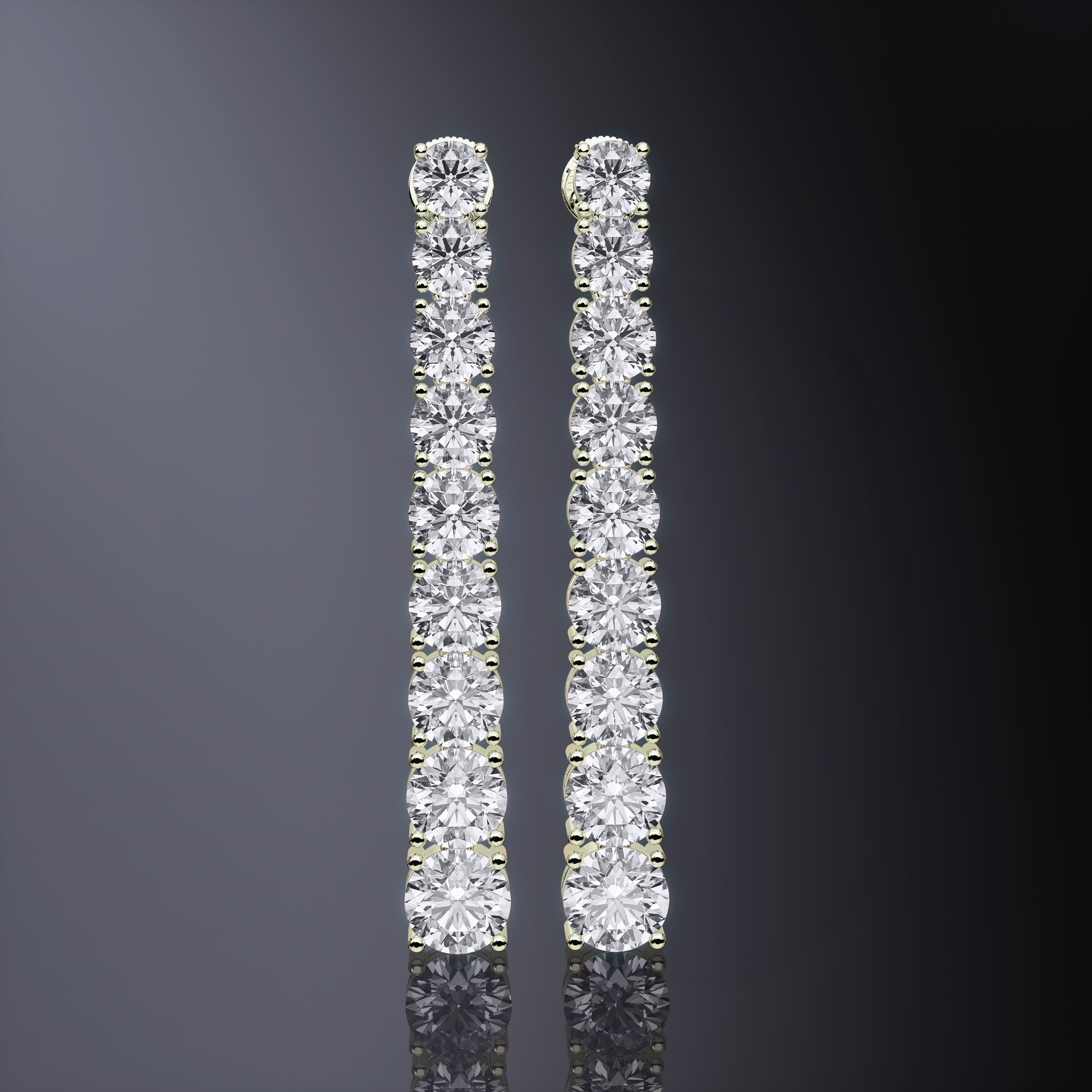 Graduated Tennis Earrings