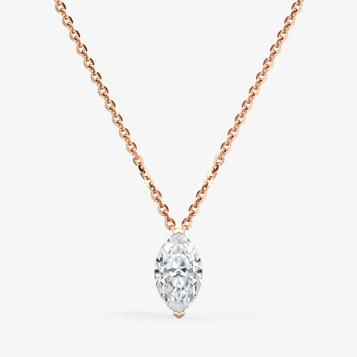 Marquise Cut North / South Pendant Yellow Gold 31