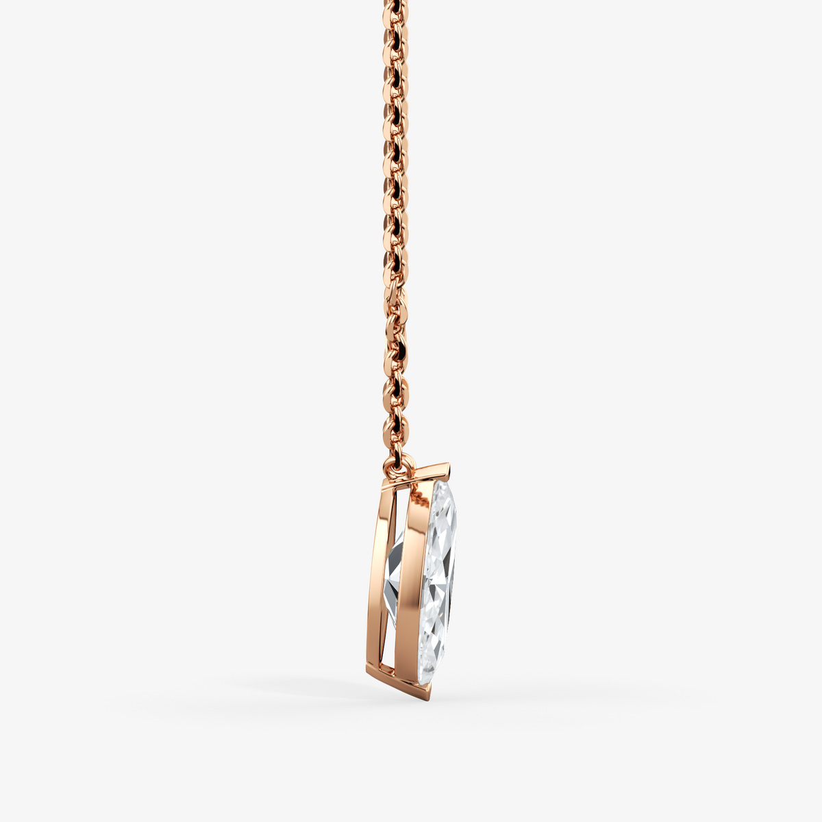 Marquise Cut North / South Pendant Yellow Gold 34