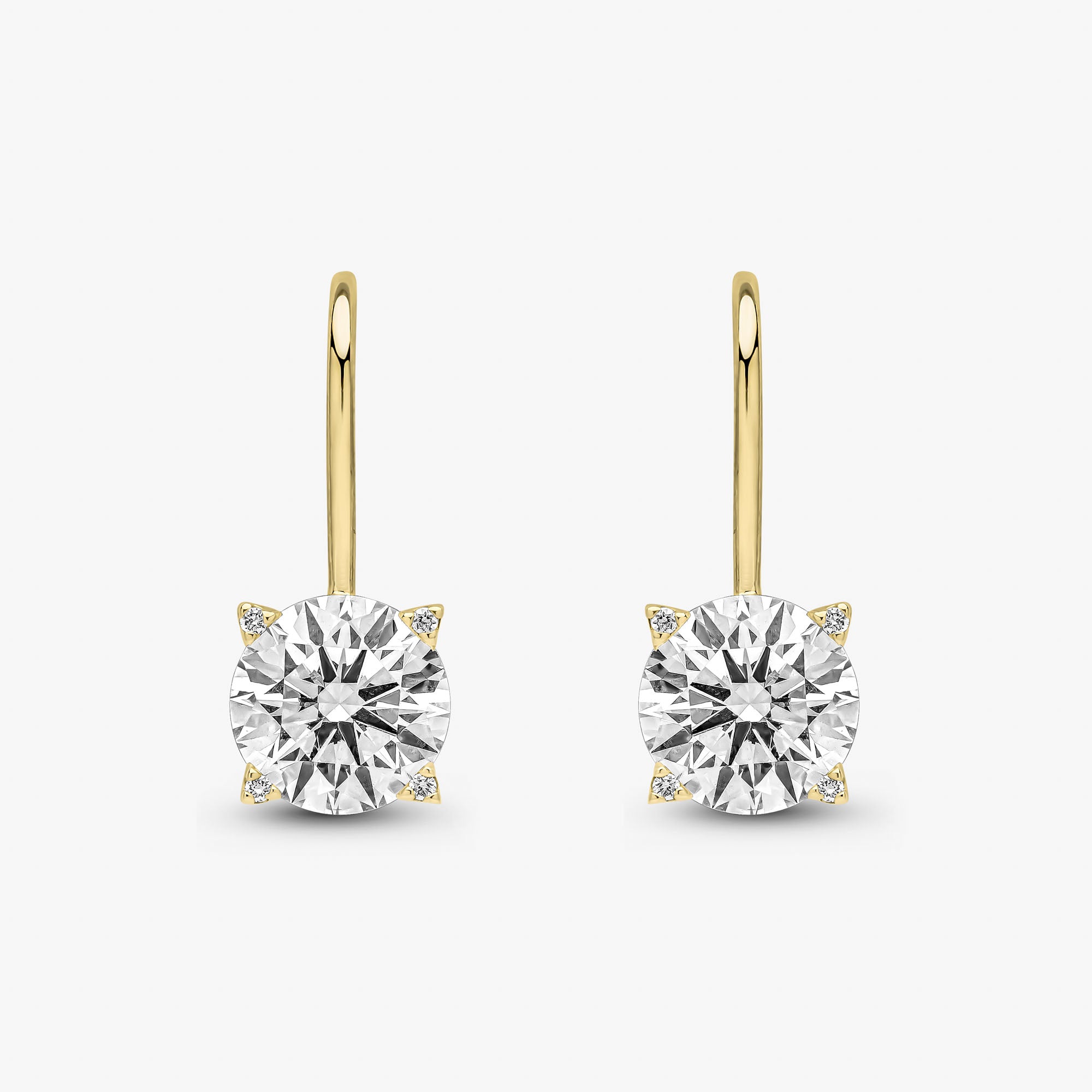 Soho Solitaire White Diamond Earrings 10