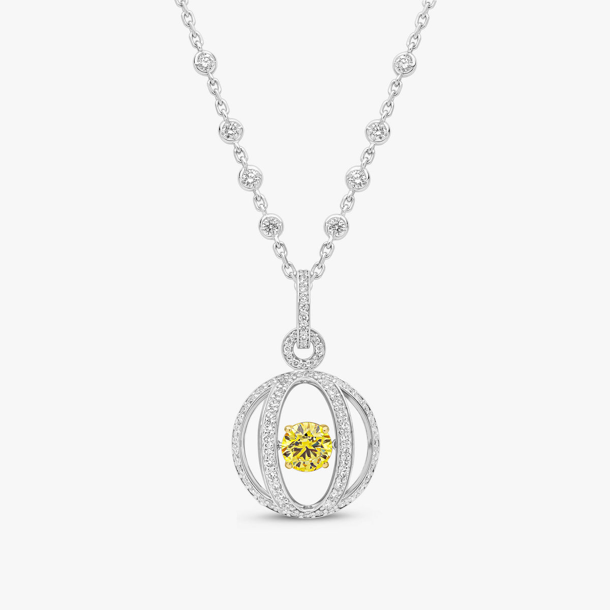 Tribeca Yellow Diamond Pendant 7