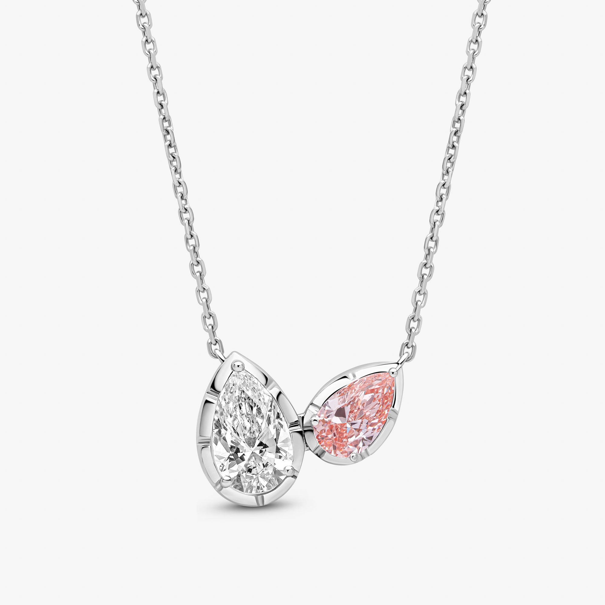 Madison Pink & White Diamond Pendant 9