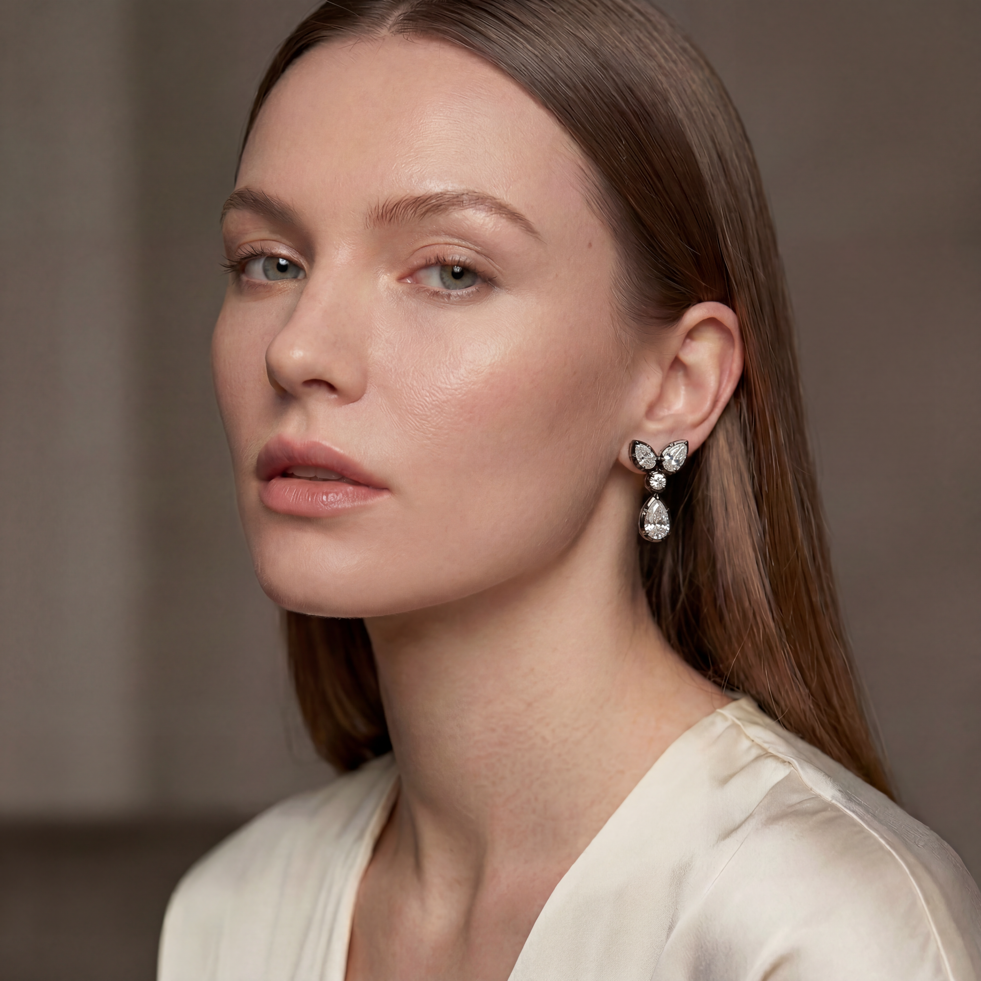 Madison Black Gold Diamond Drop Earrings