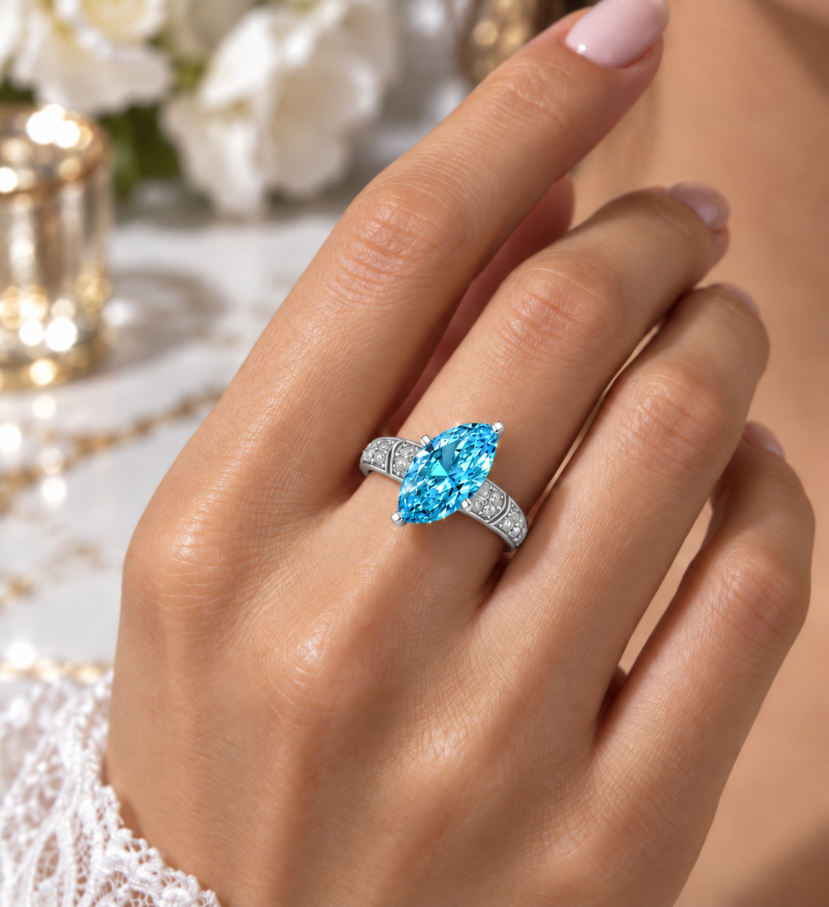 18kt white gold 