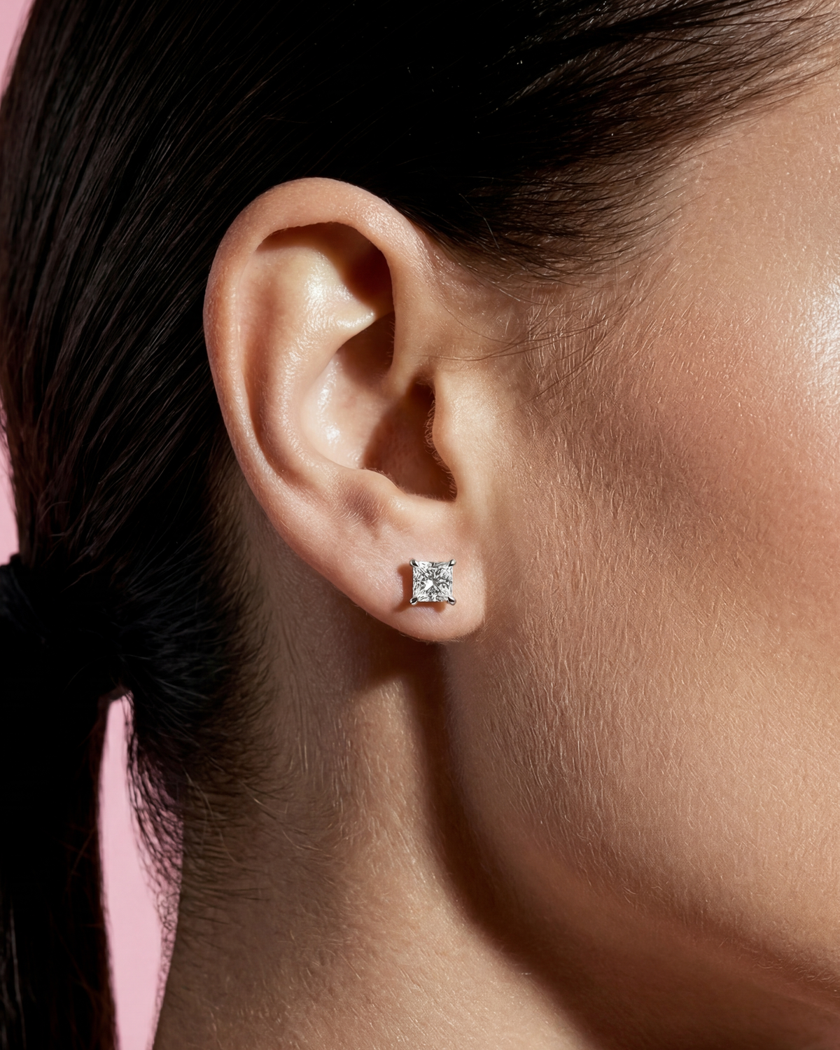 Princess Cut Studs 132