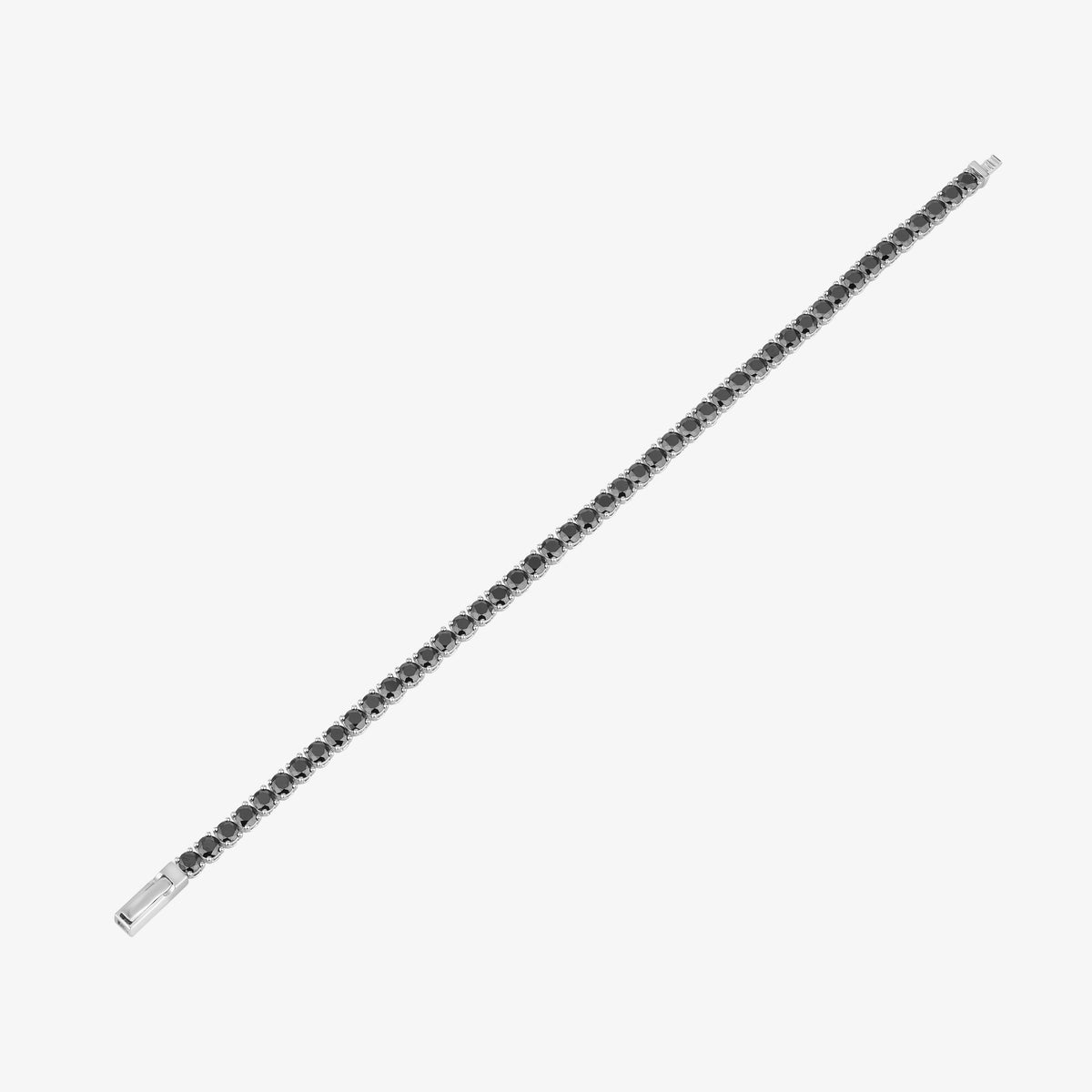The Black Heart | Men's Round Cut Tennis Bracelet