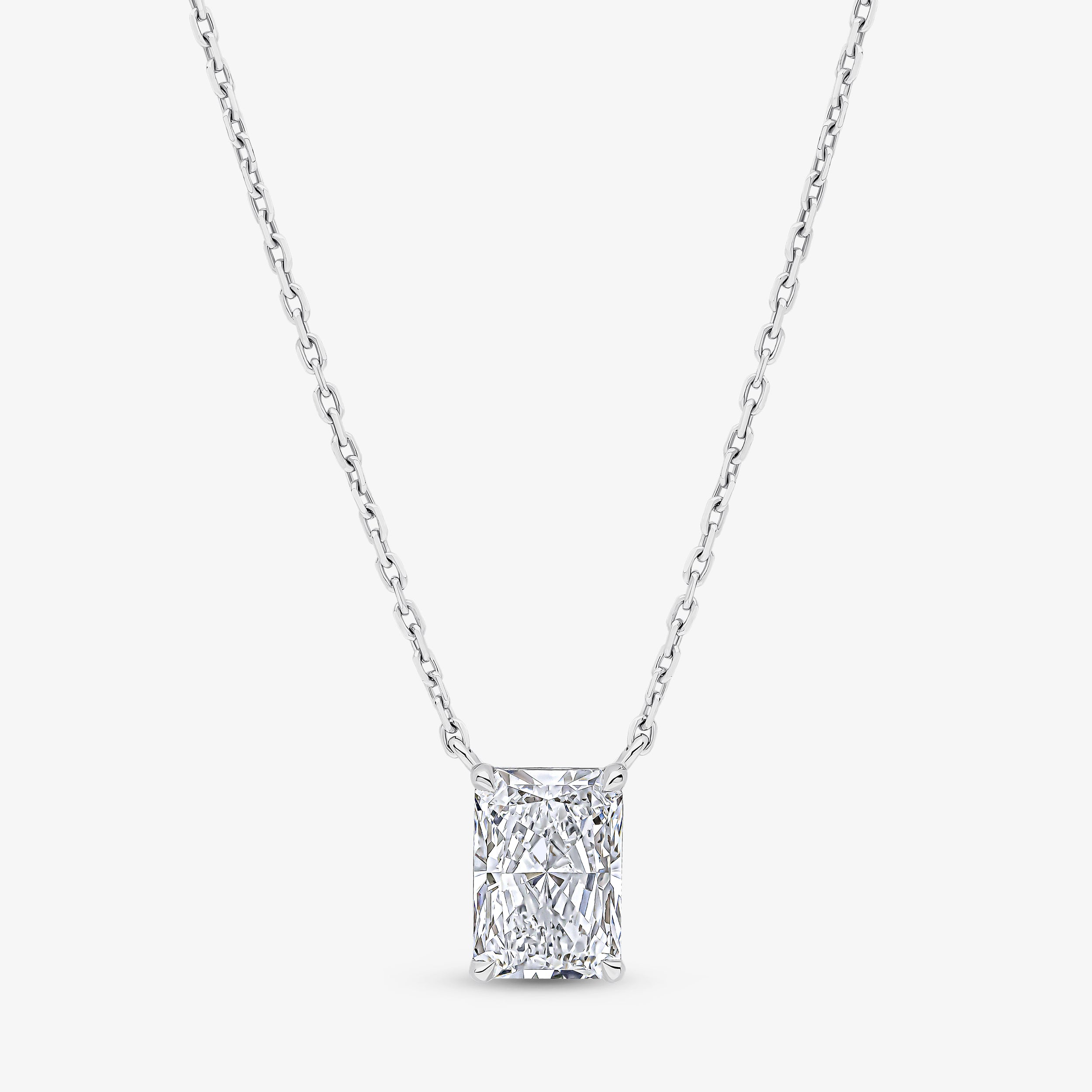 Radiant Cut Prong Set Pendant