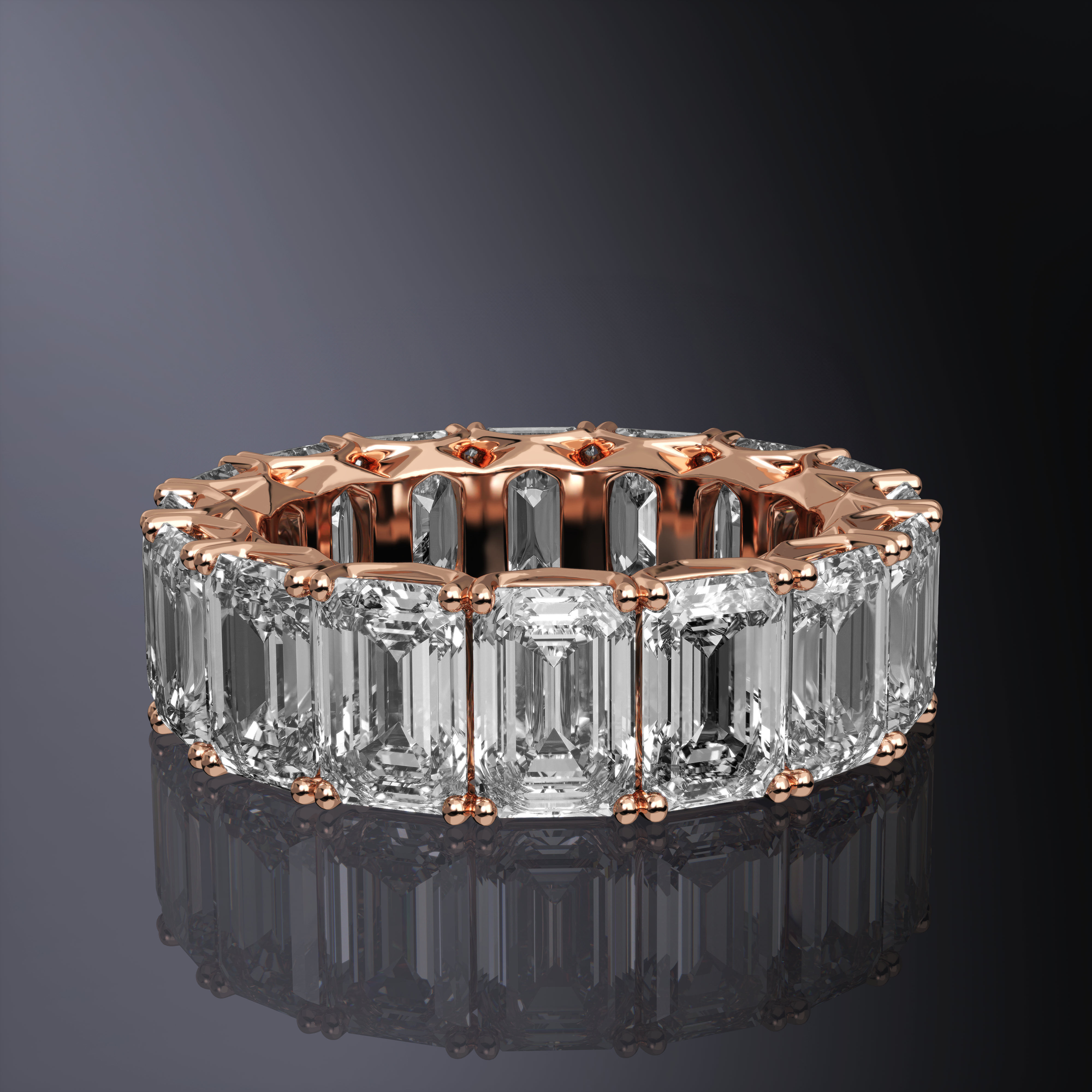 Emerald Cut Eternity Ring