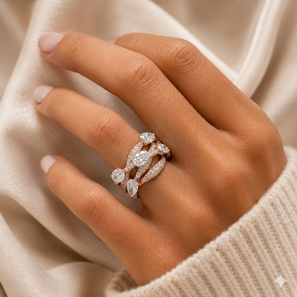 Roma Multi Row Ring 2