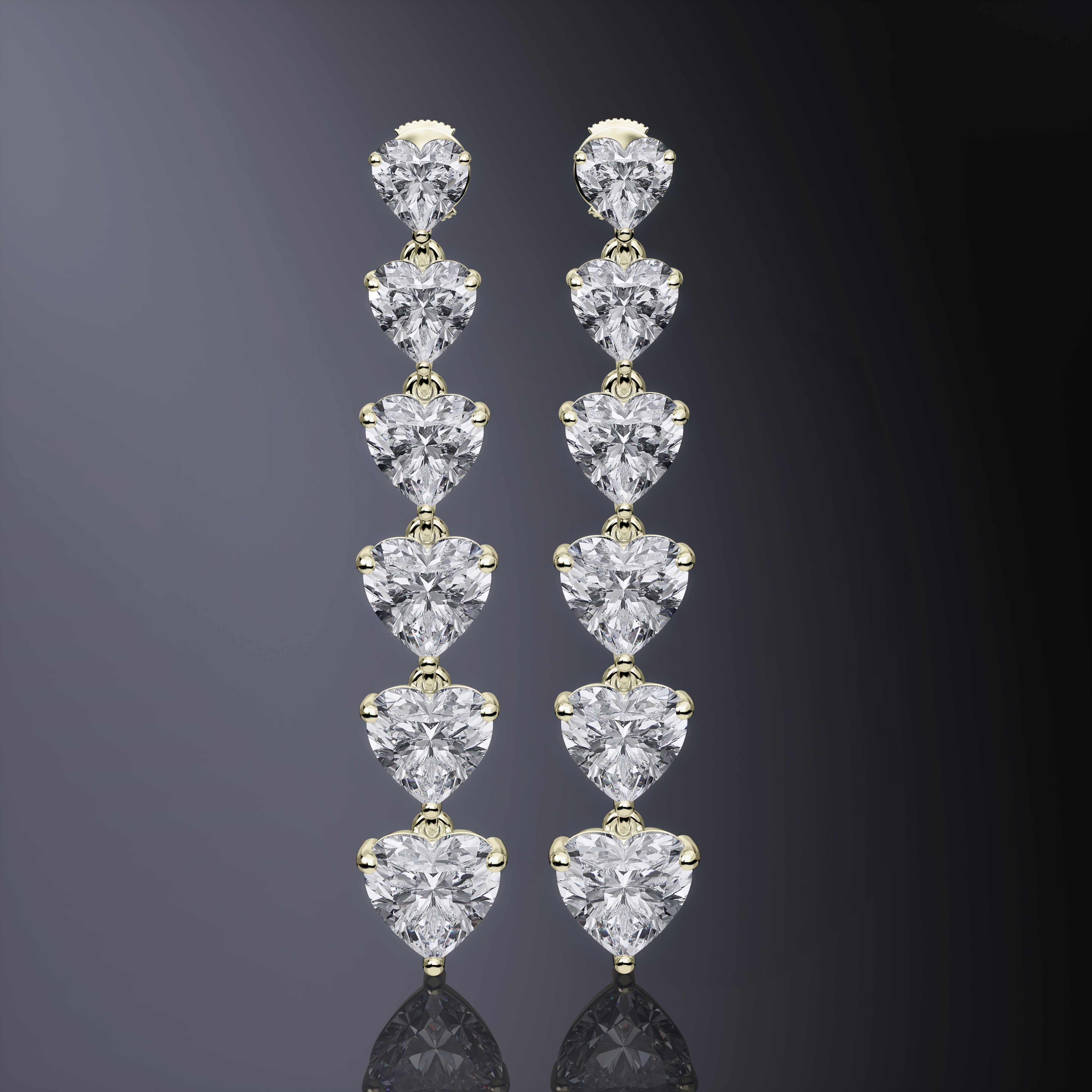 Heart Tennis Earrings