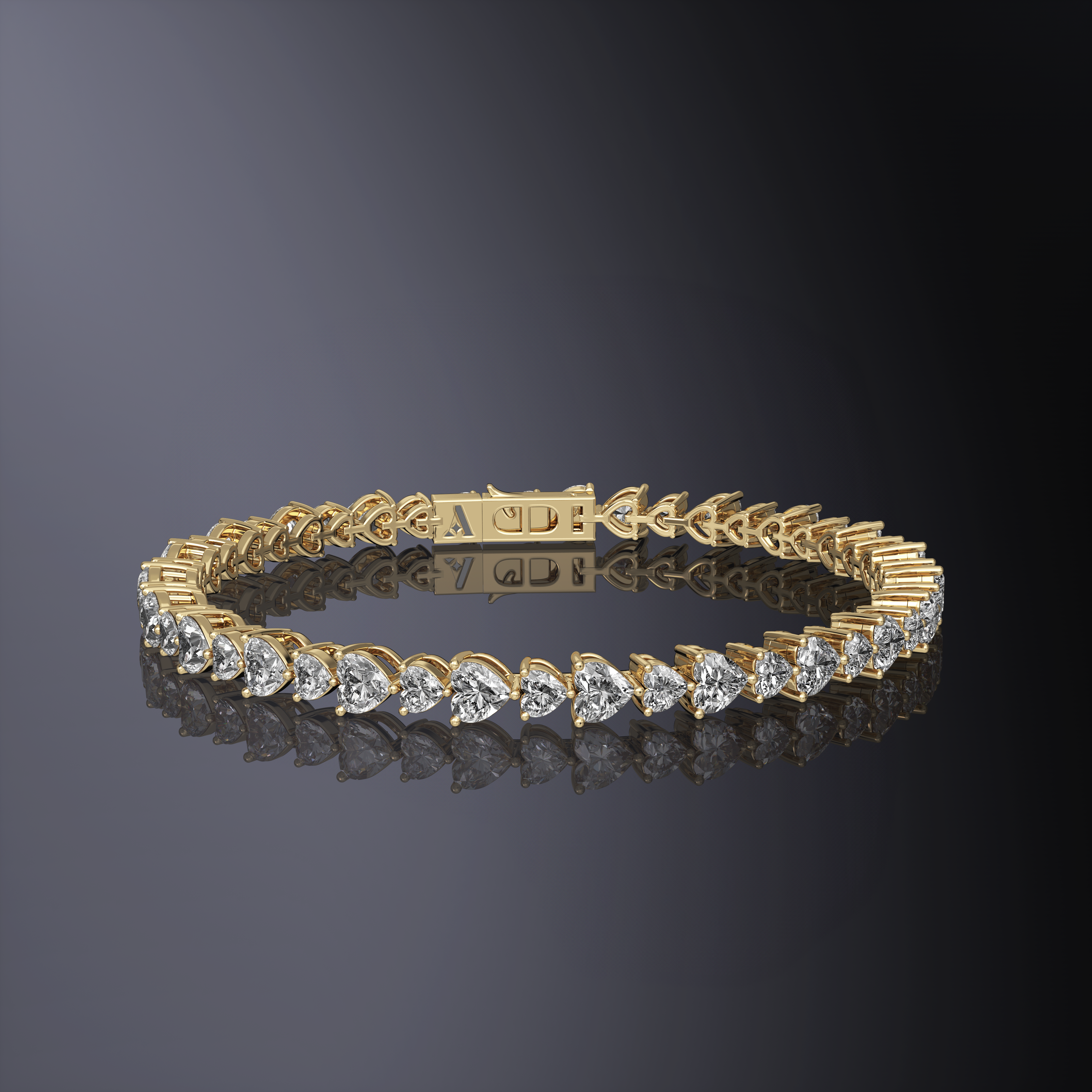 Heart Tennis Bracelet