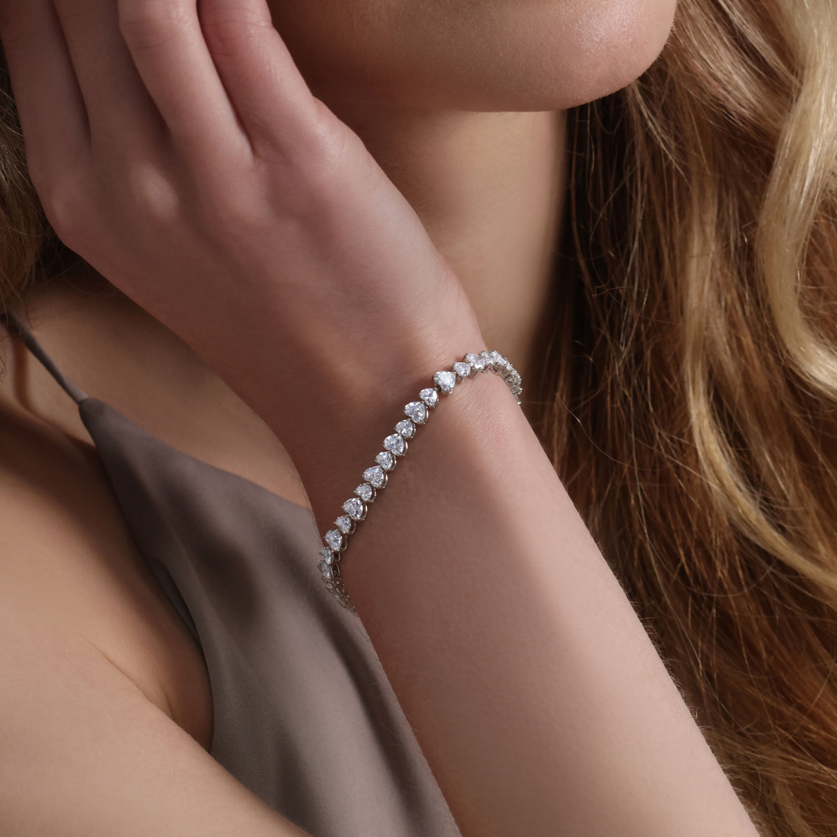 Heart Tennis Bracelet