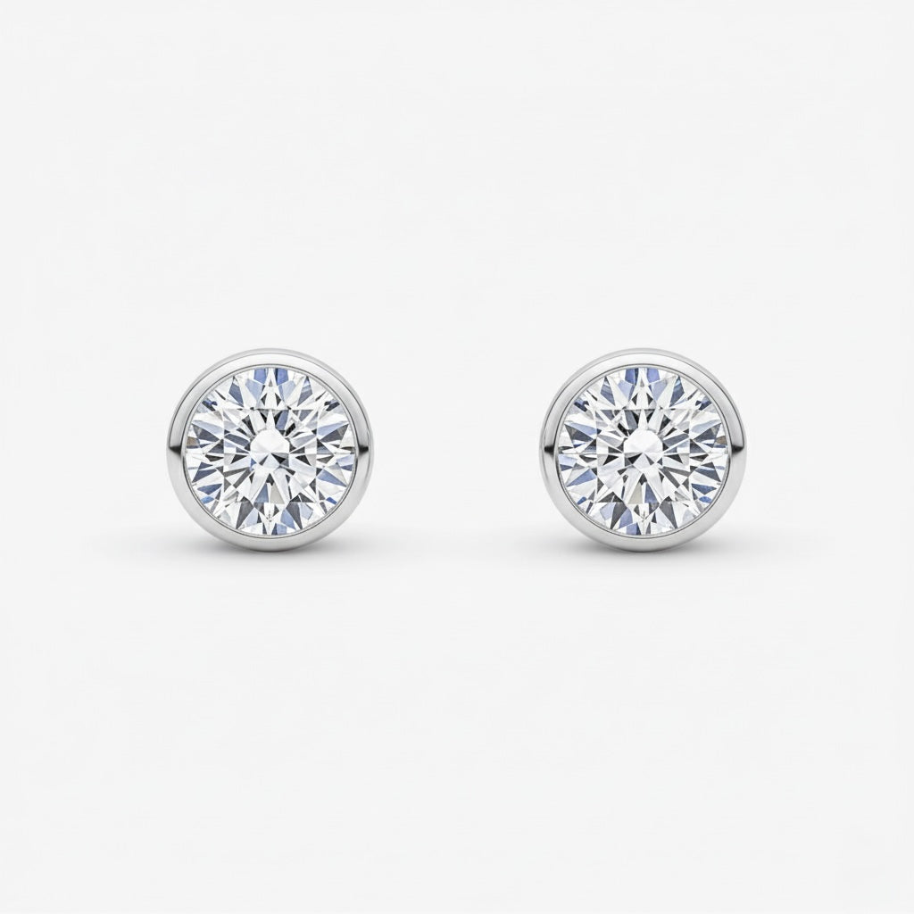 The Sadie Sparkle | Round Bezel Studs