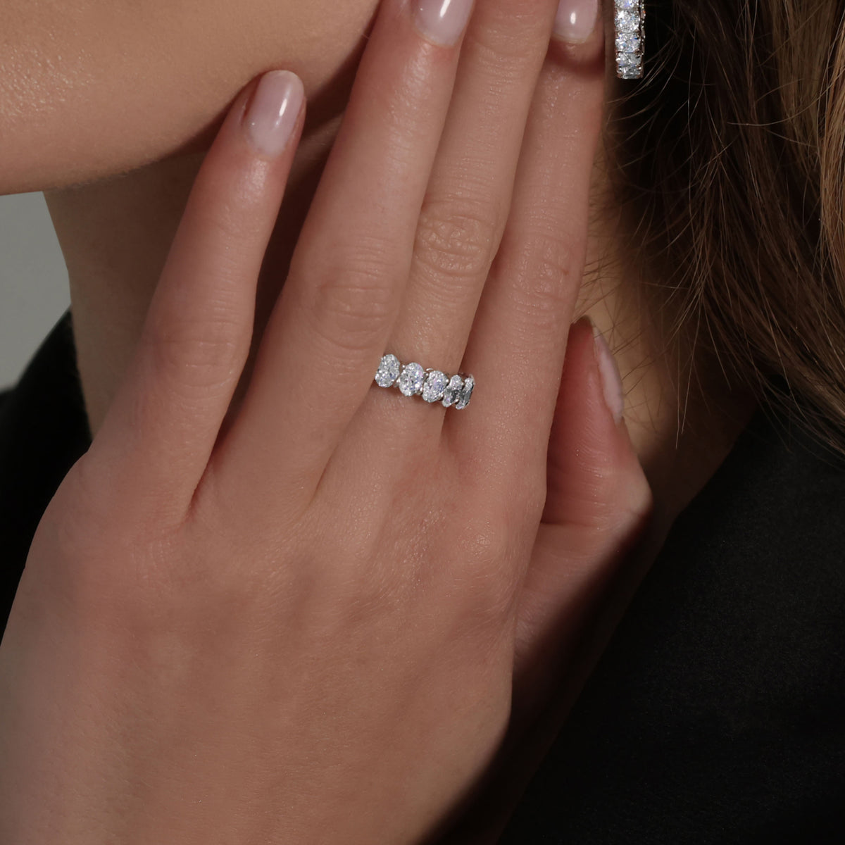 Oval Cut Eternity Ring