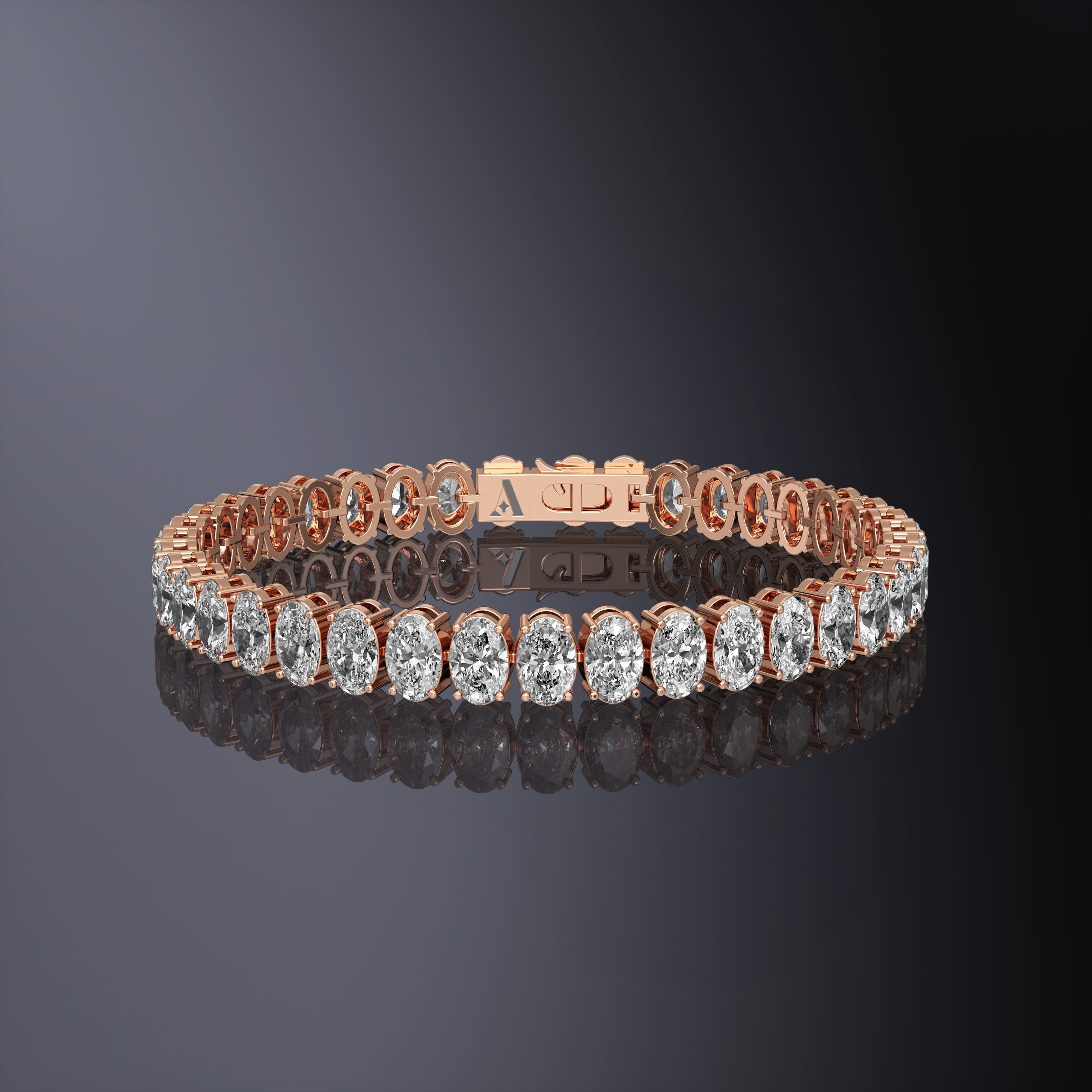 Oval Cut Tennis Bracelet (North/South Setting)