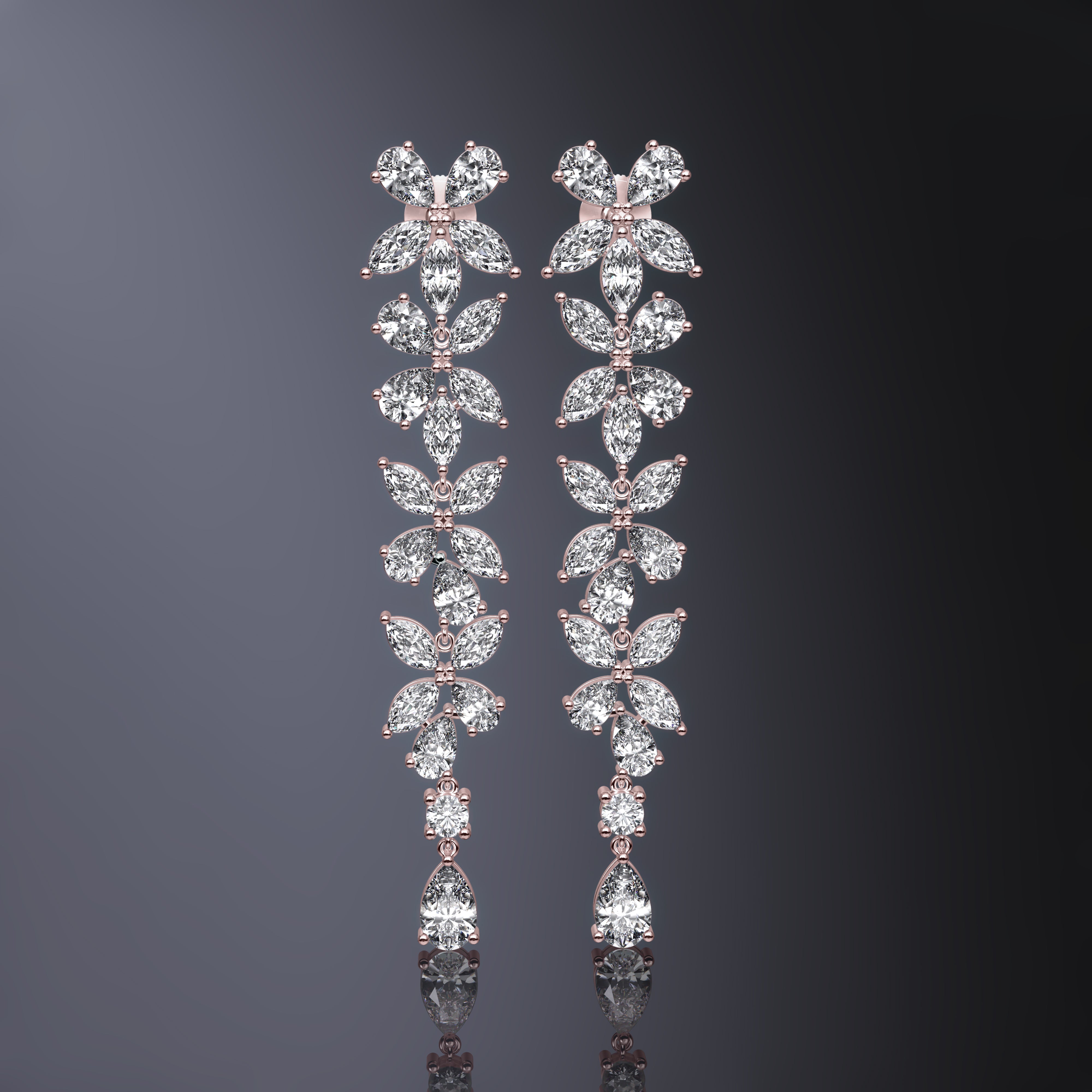 Pear & Marquise Drop Earrings