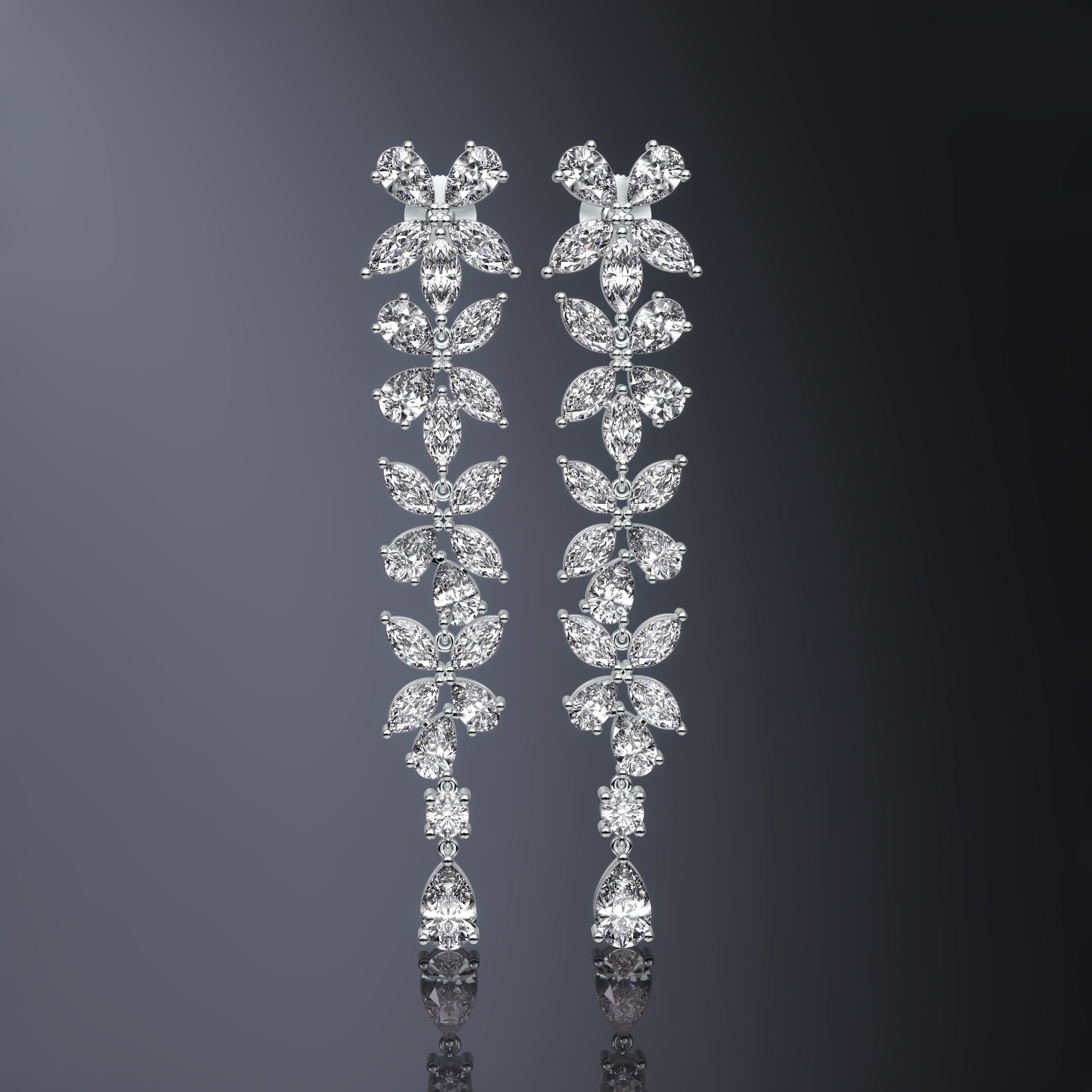 Pear & Marquise Drop Earrings
