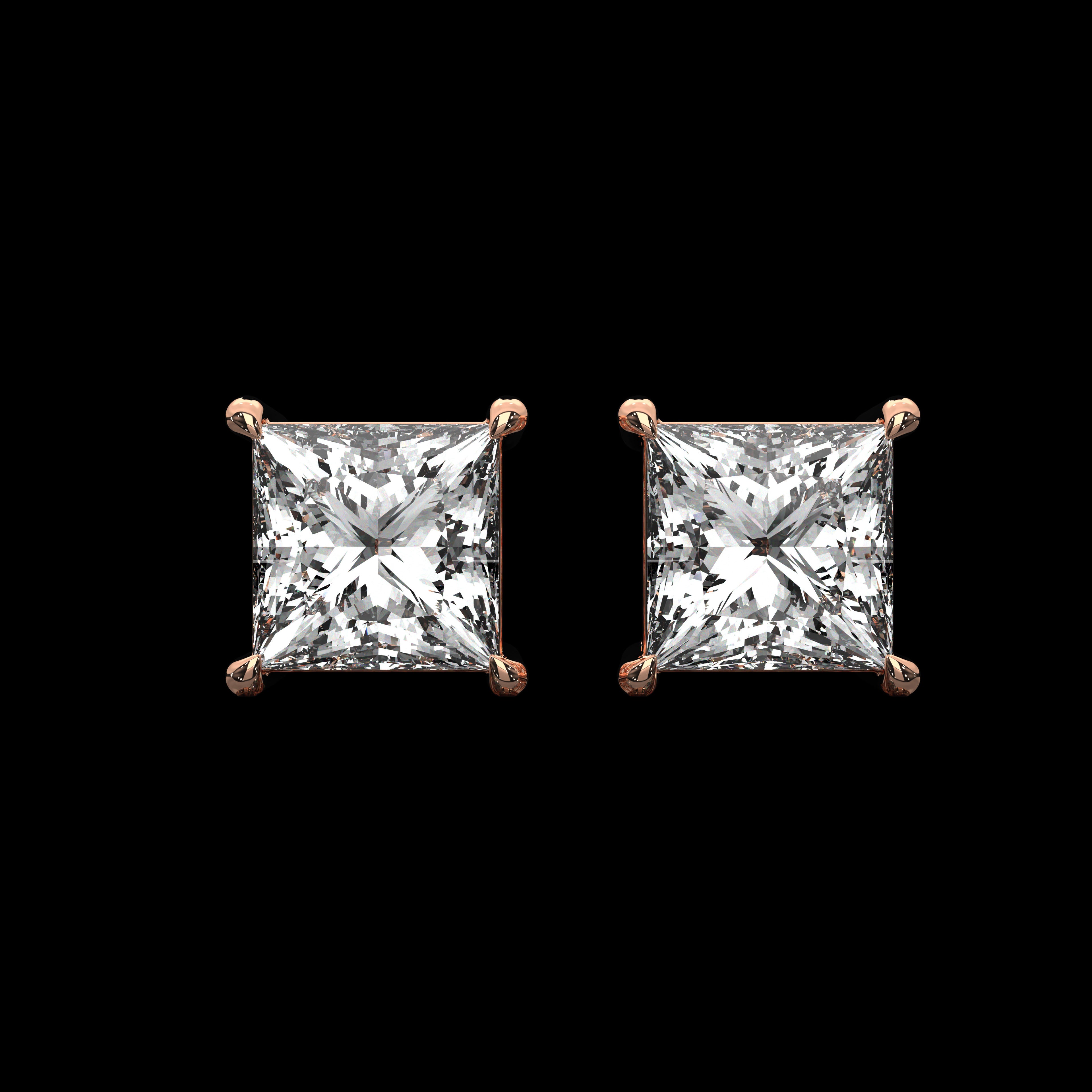 Princess Cut Studs