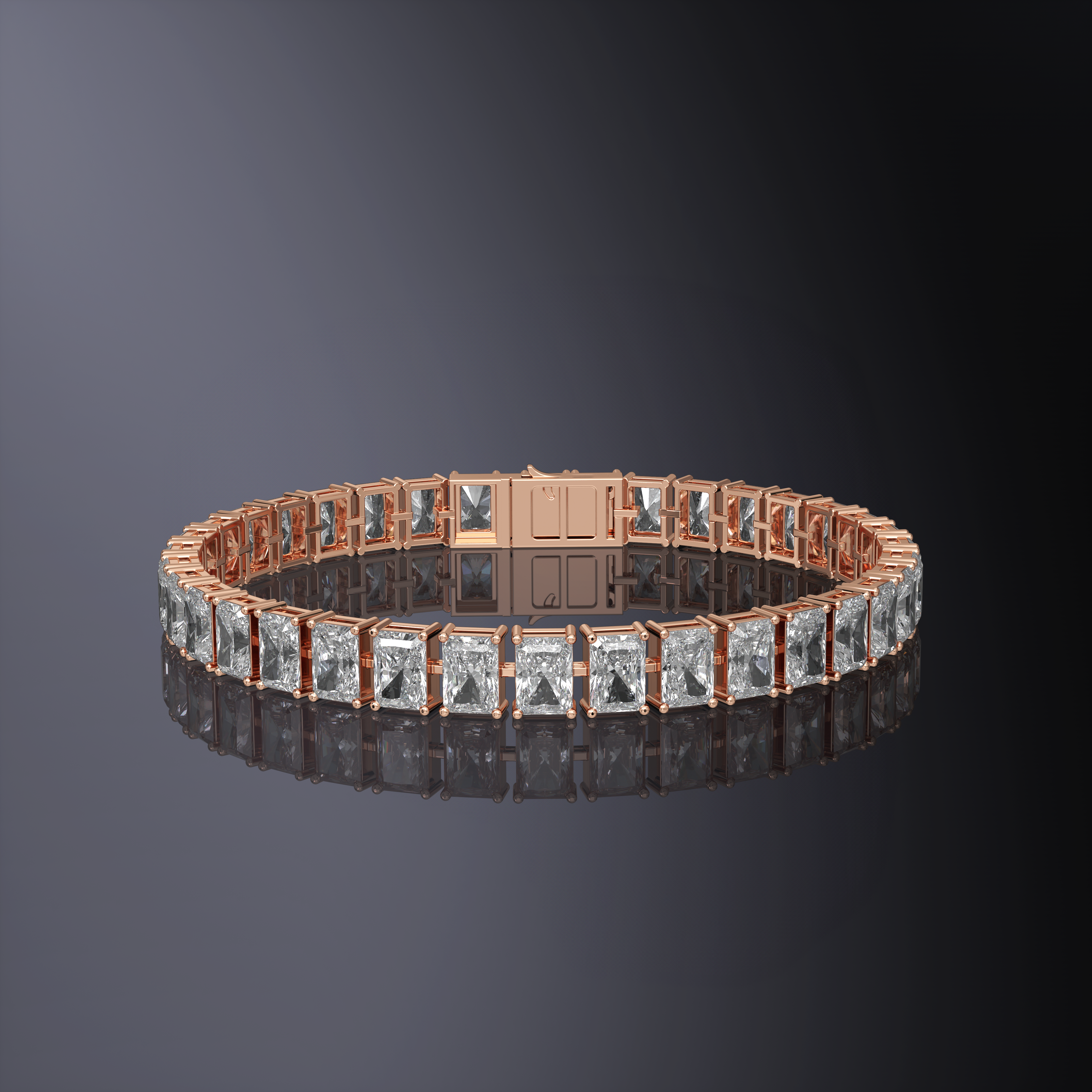 Radiant Cut Tennis Bracelet (North/South Setting)