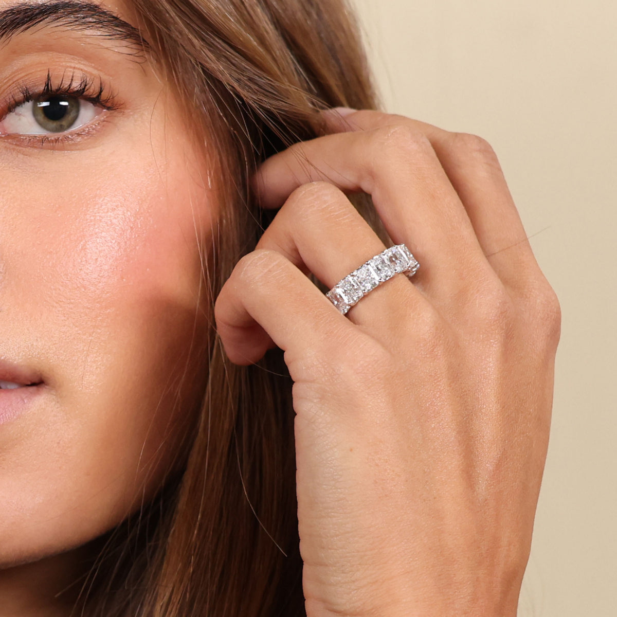Radiant Cut Eternity Ring
