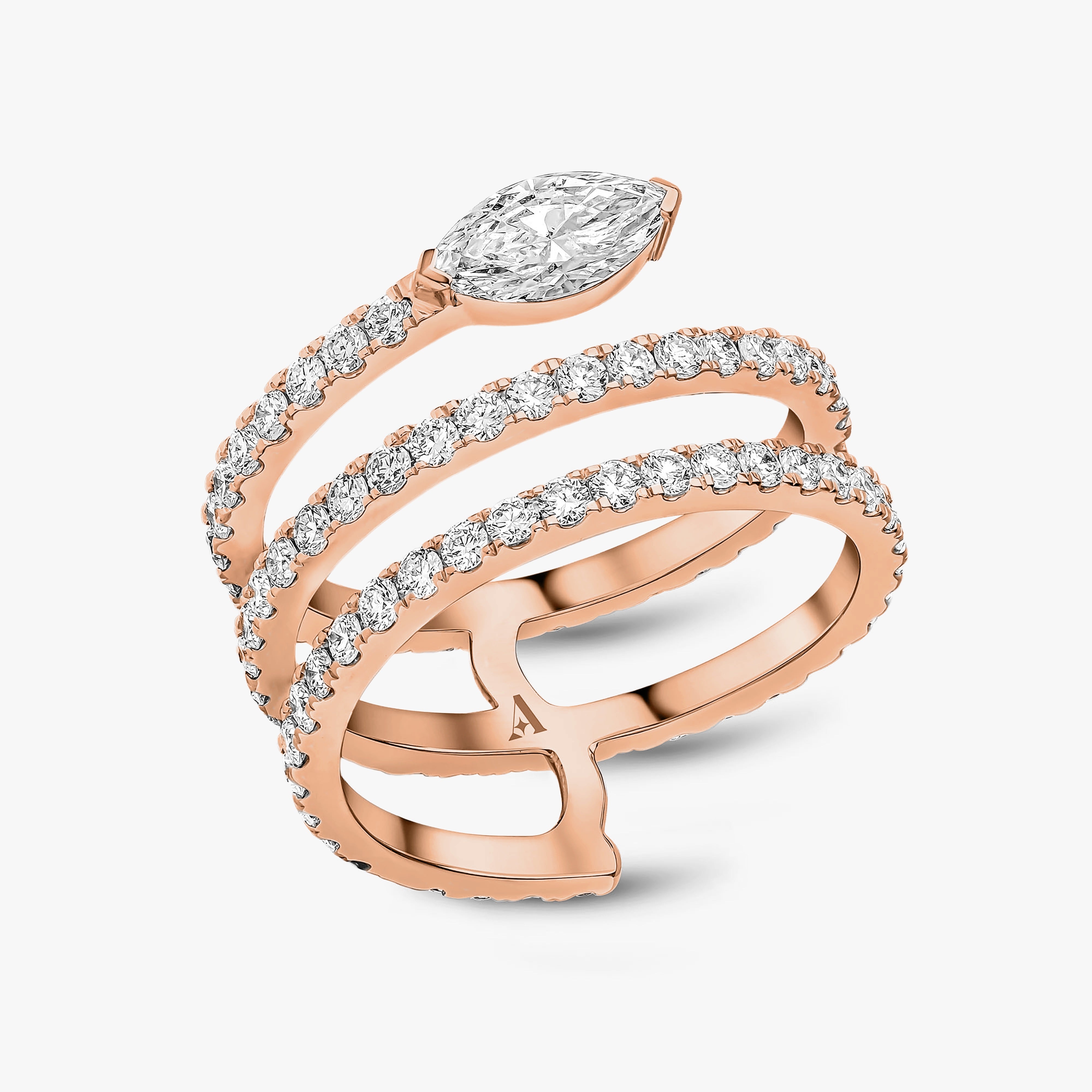 Marquise Cut Multi Row Ring 1