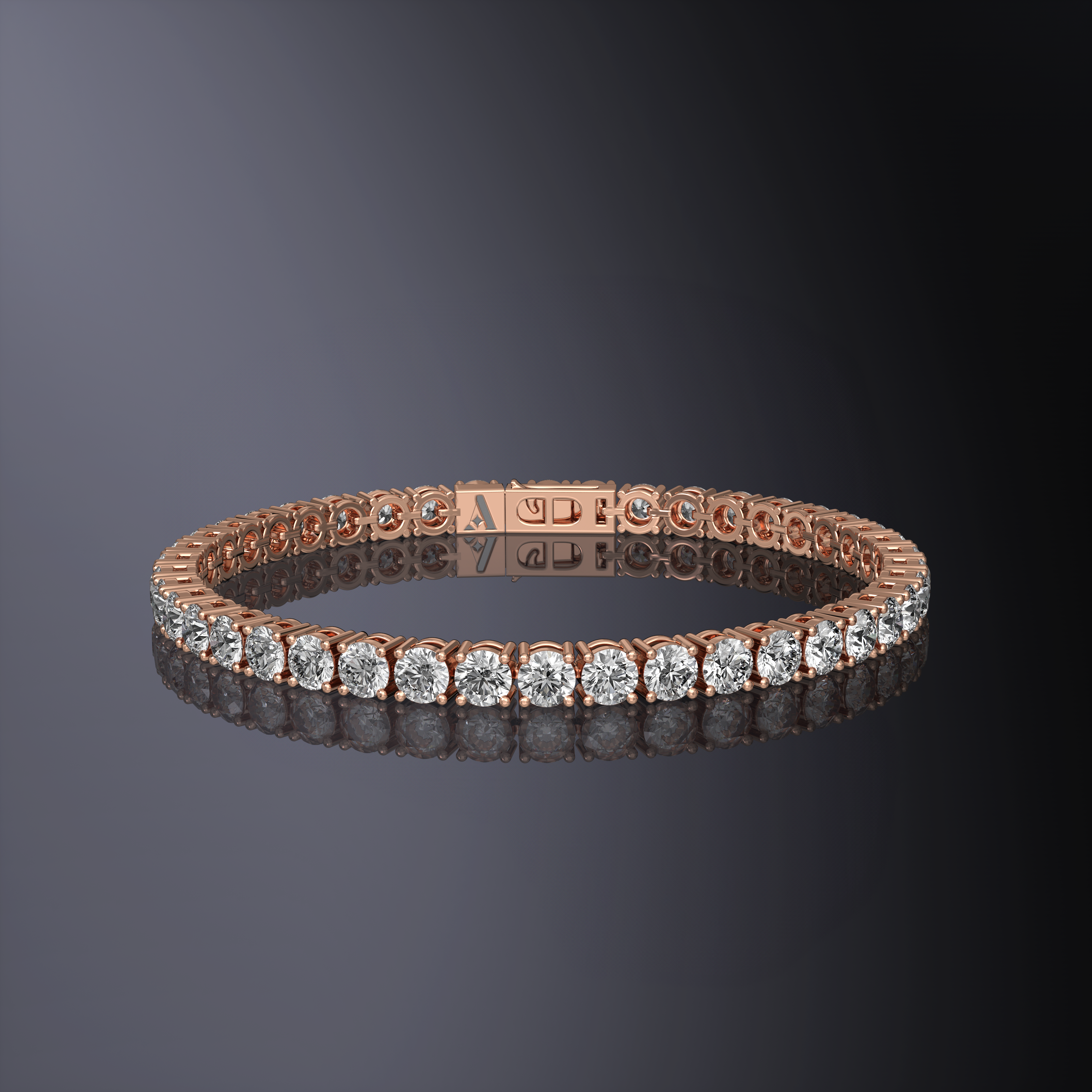 Round Brilliant Cut Tennis Bracelet