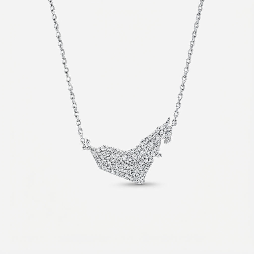 UAE Map Diamond Necklace 1