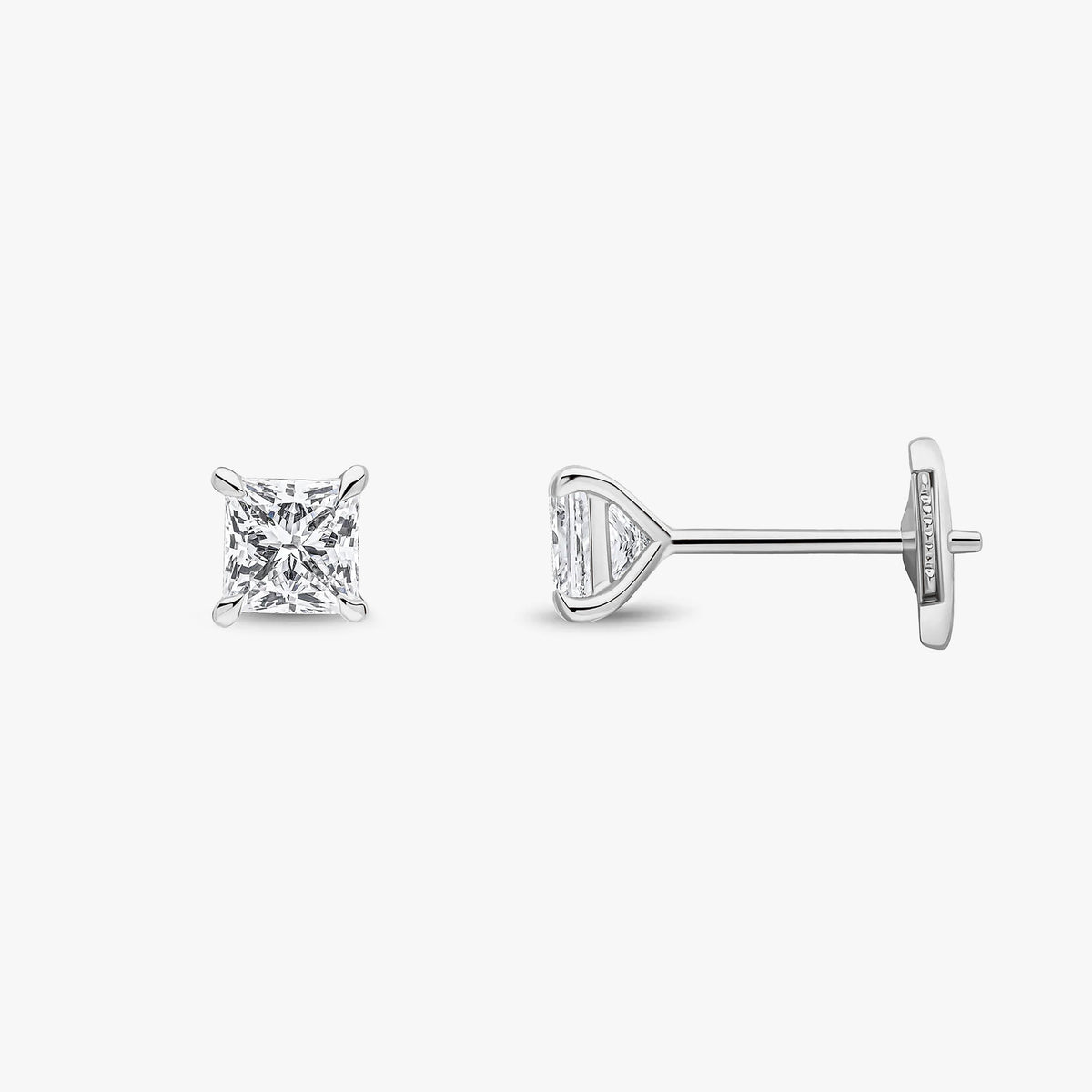 Princess Cut Studs 12