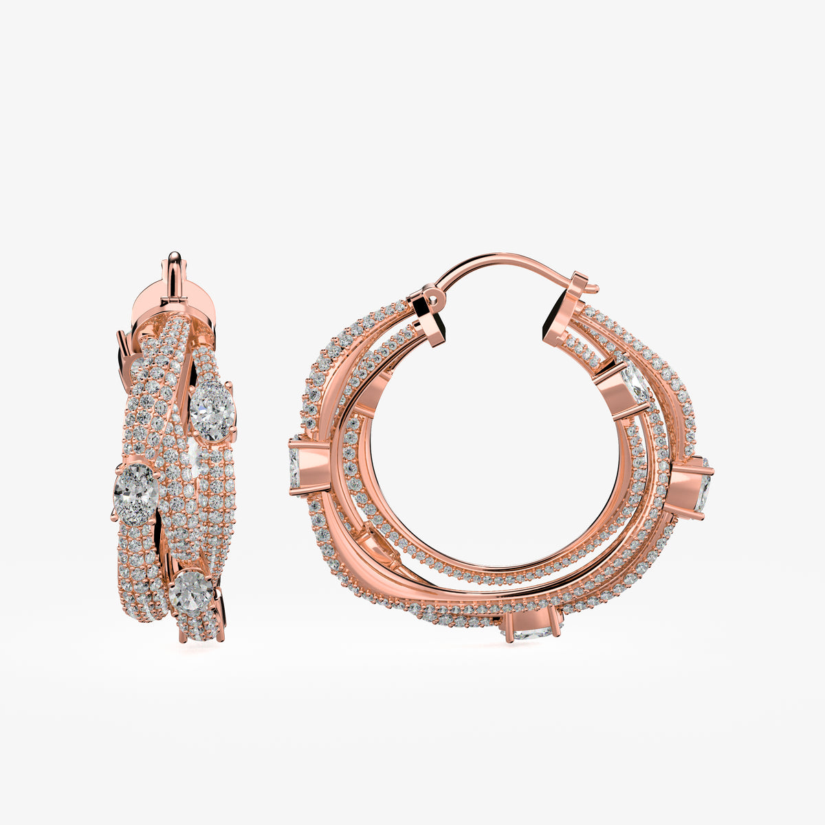 Roma 3-Layer Hoop Earrings 8