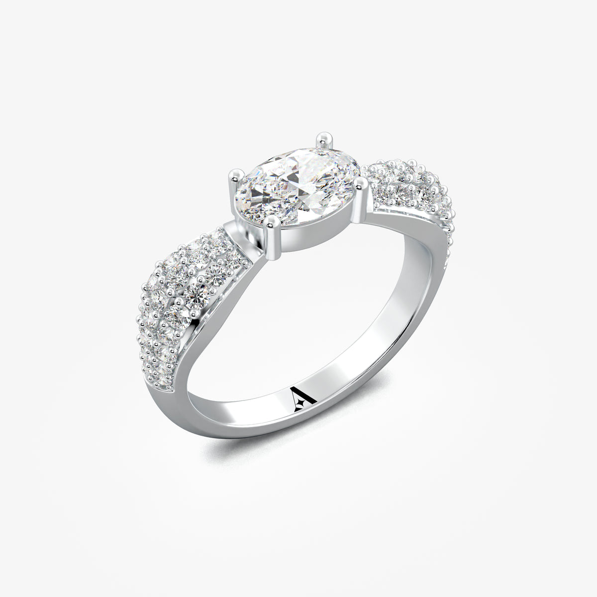 Roma Single Diamond Stacker Ring